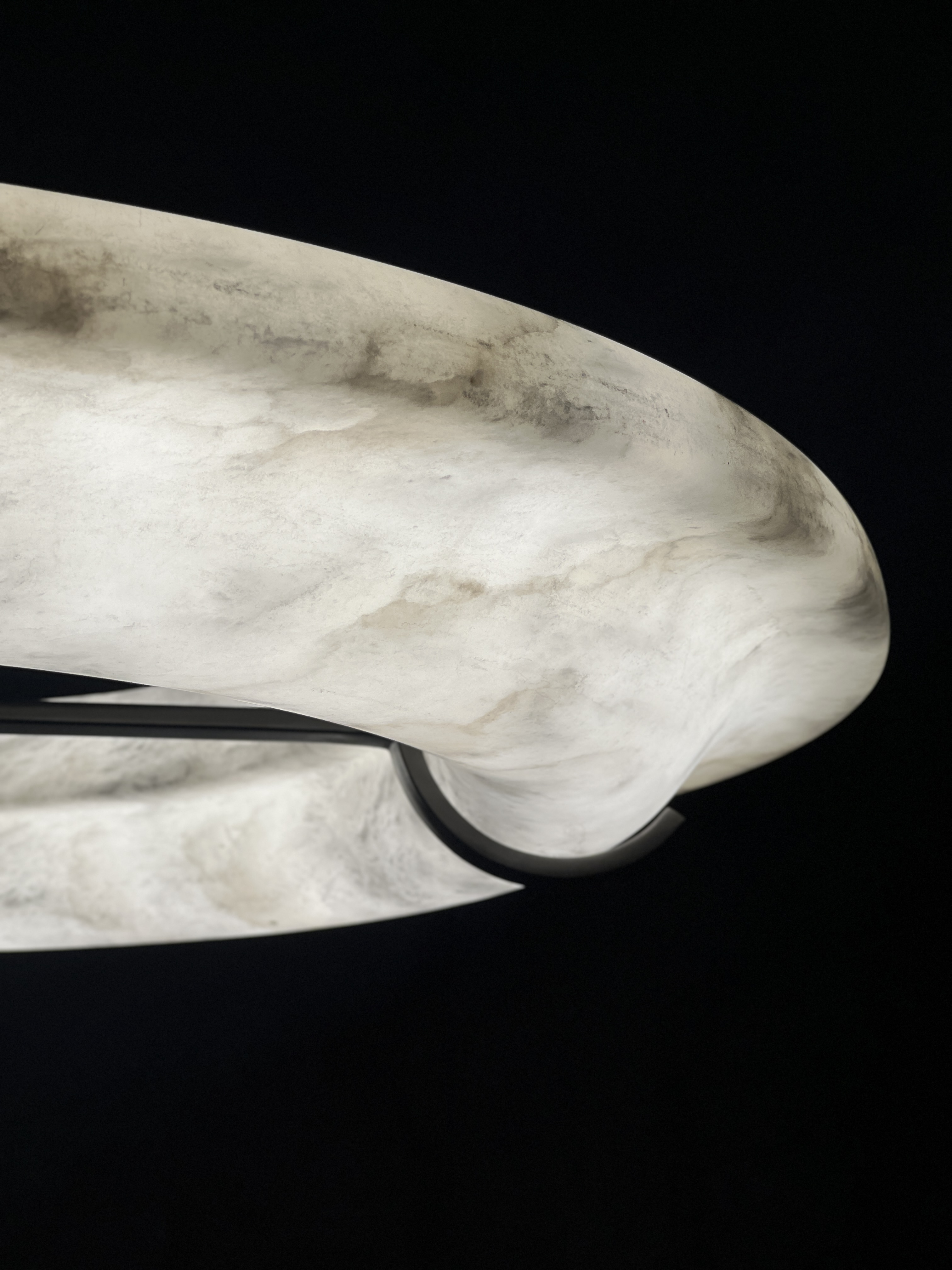 [Copy]CASA Lighting Oval Alabaster & Brass Chandelier 
