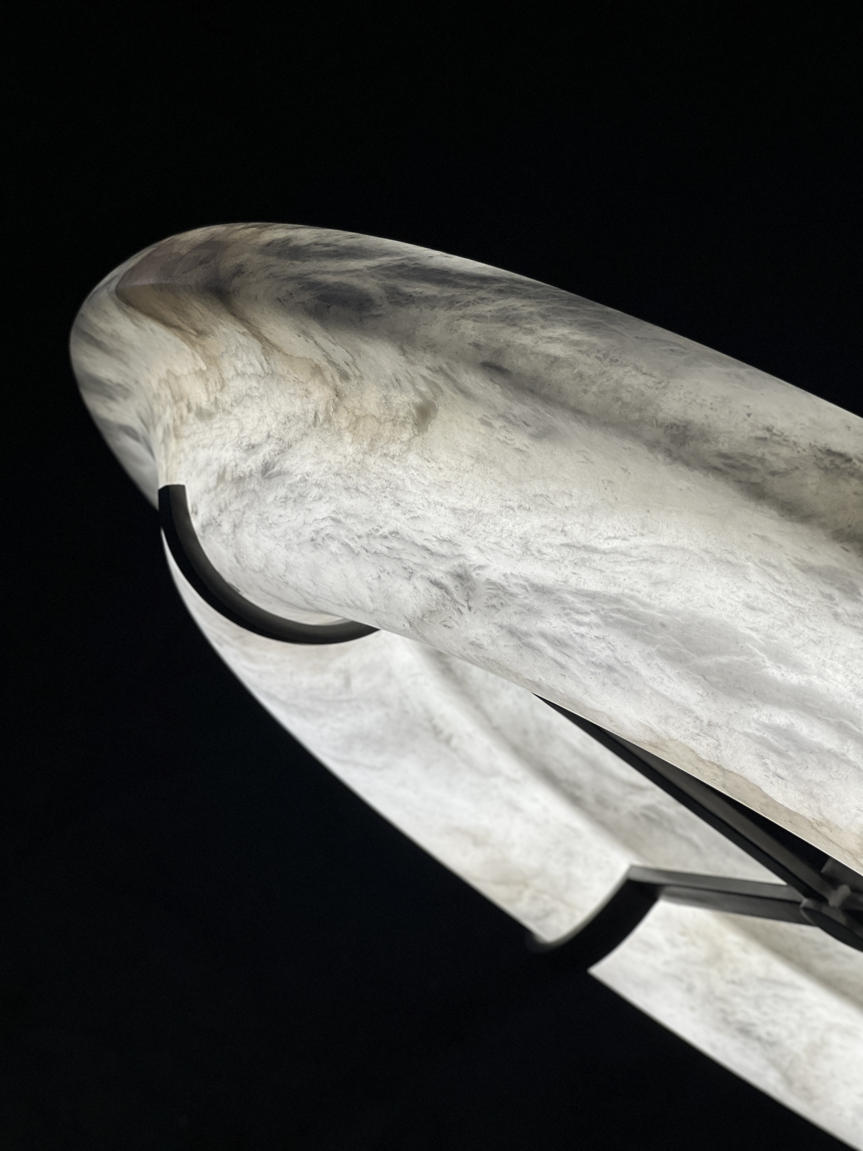 [Copy]CASA Lighting Oval Alabaster & Brass Chandelier 