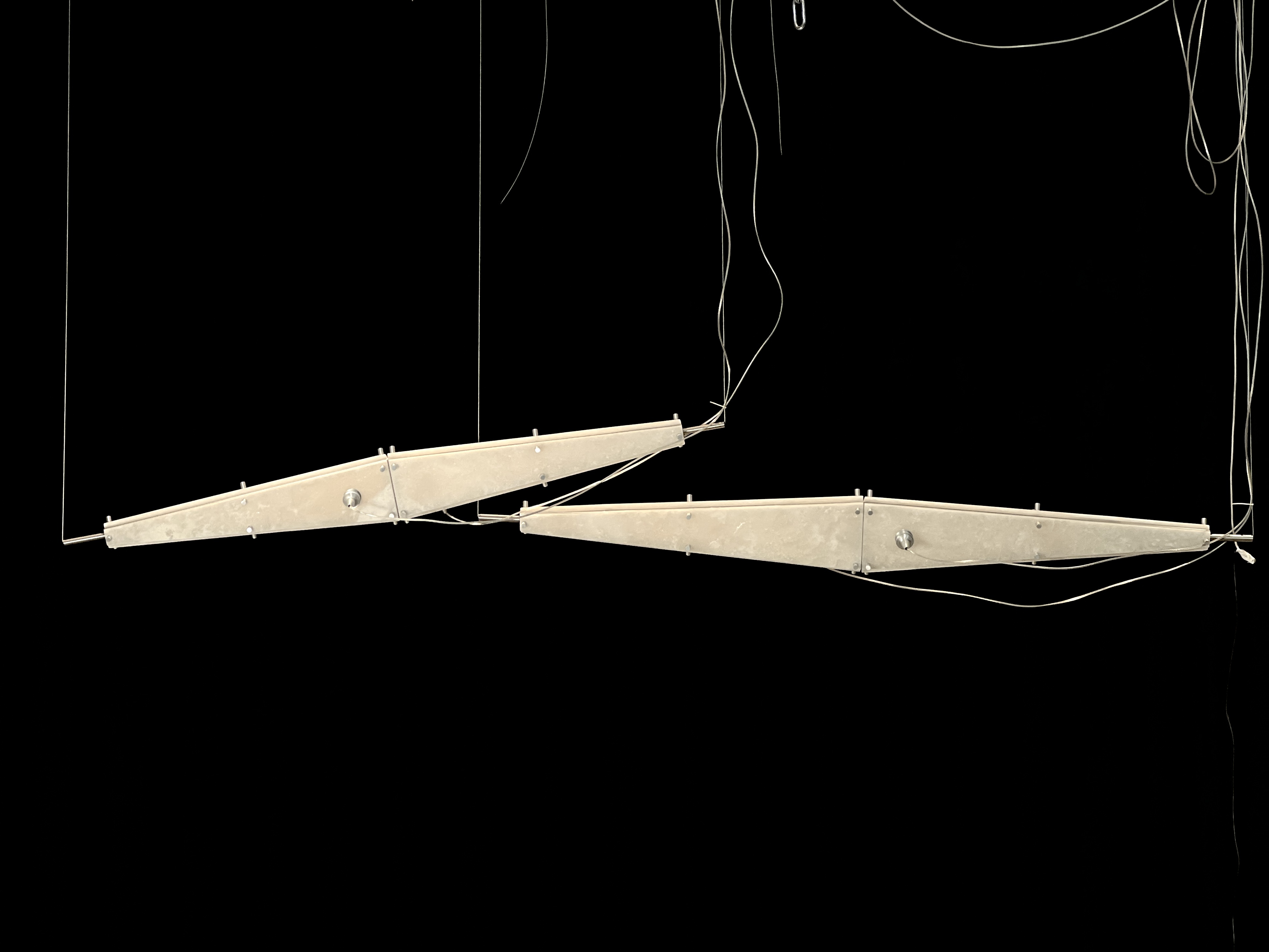 CASA Lighting Fragment Alabaster Chandelier - Natural Stone & Brass Linear Pendant