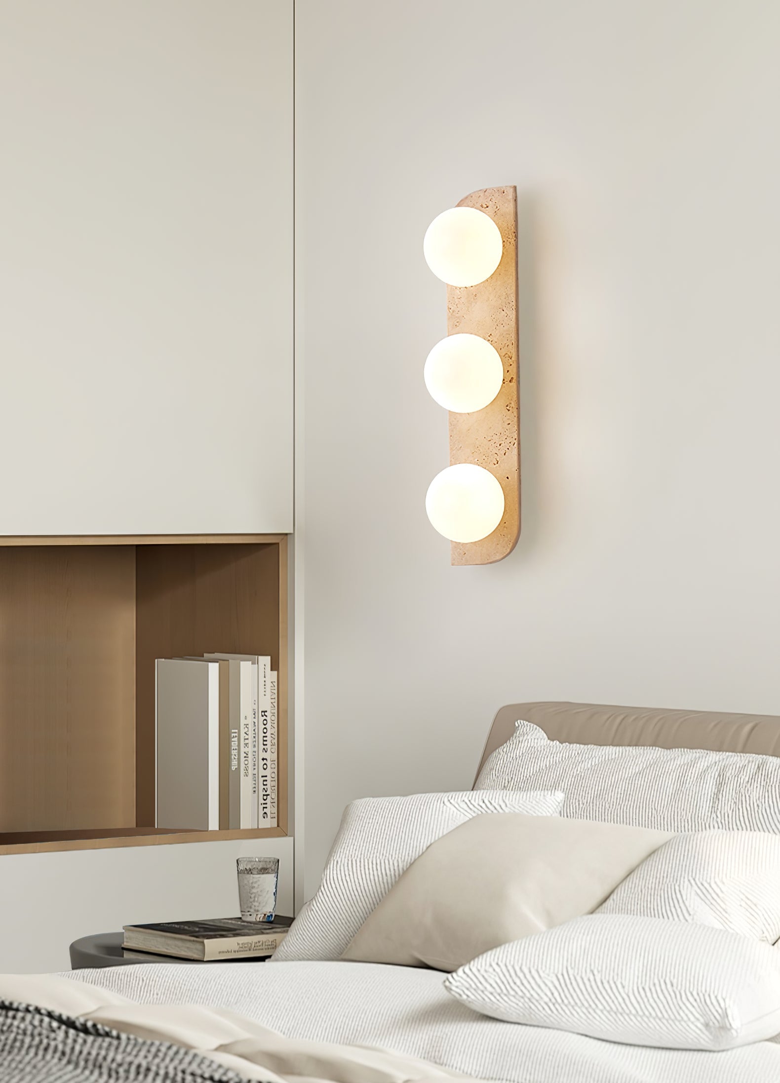 Elysian Travertine Wall Light