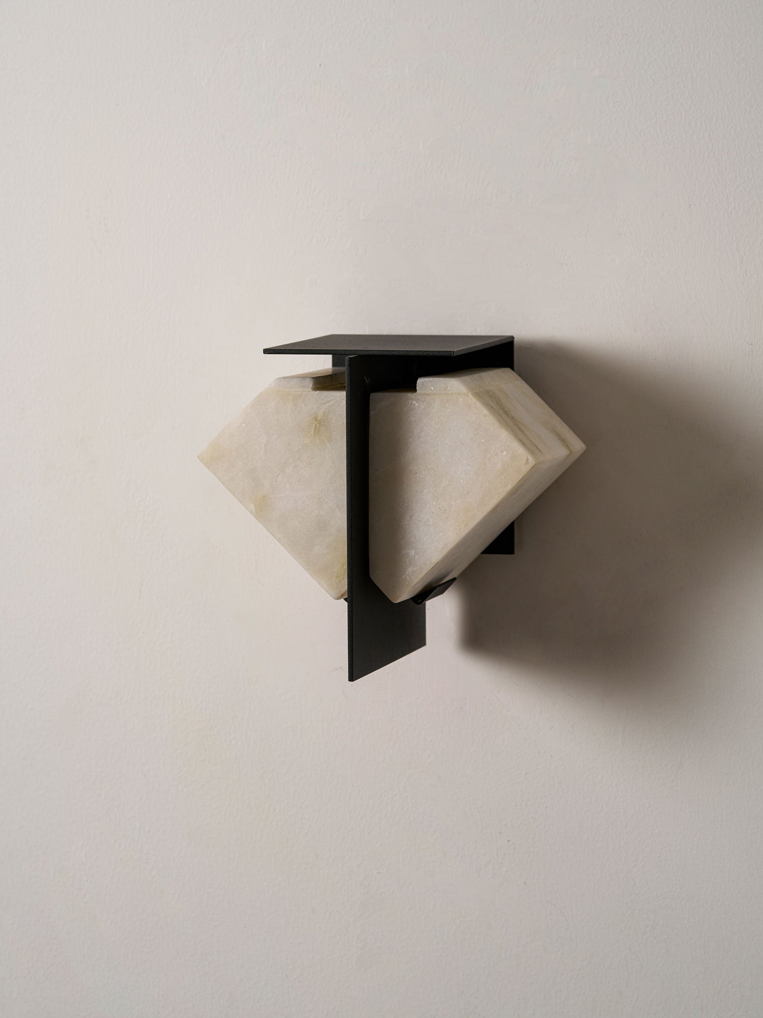Folded Halo Alabaster Wall Sconce