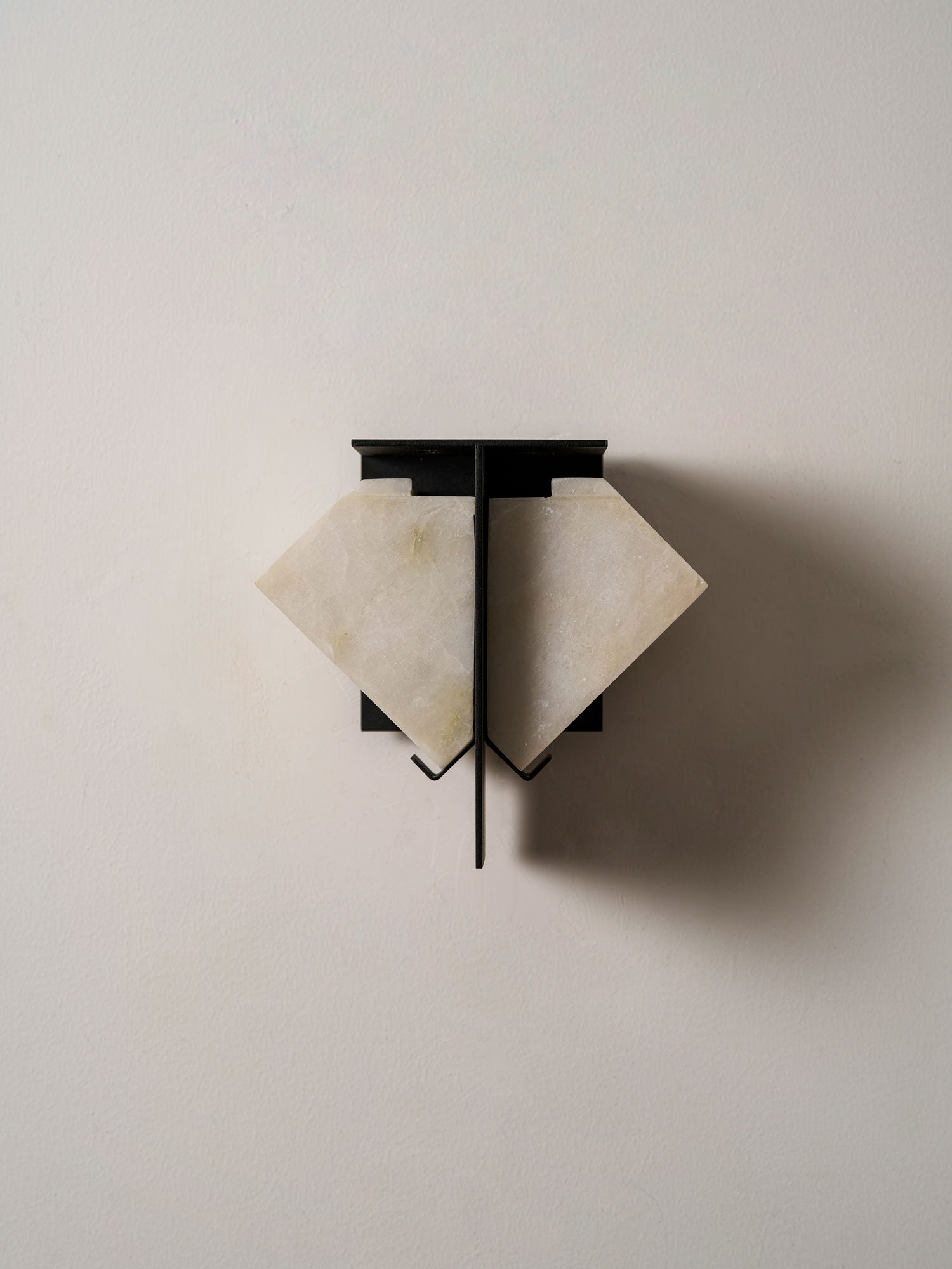 Folded Halo Alabaster Wall Sconce