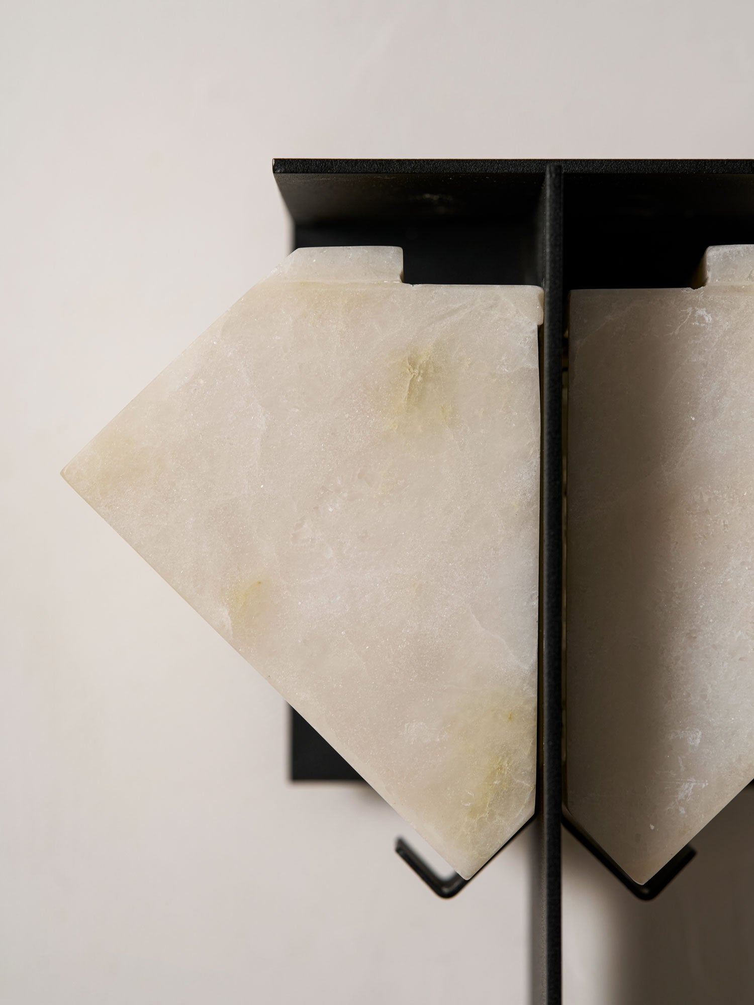 Folded Halo Alabaster Wall Sconce