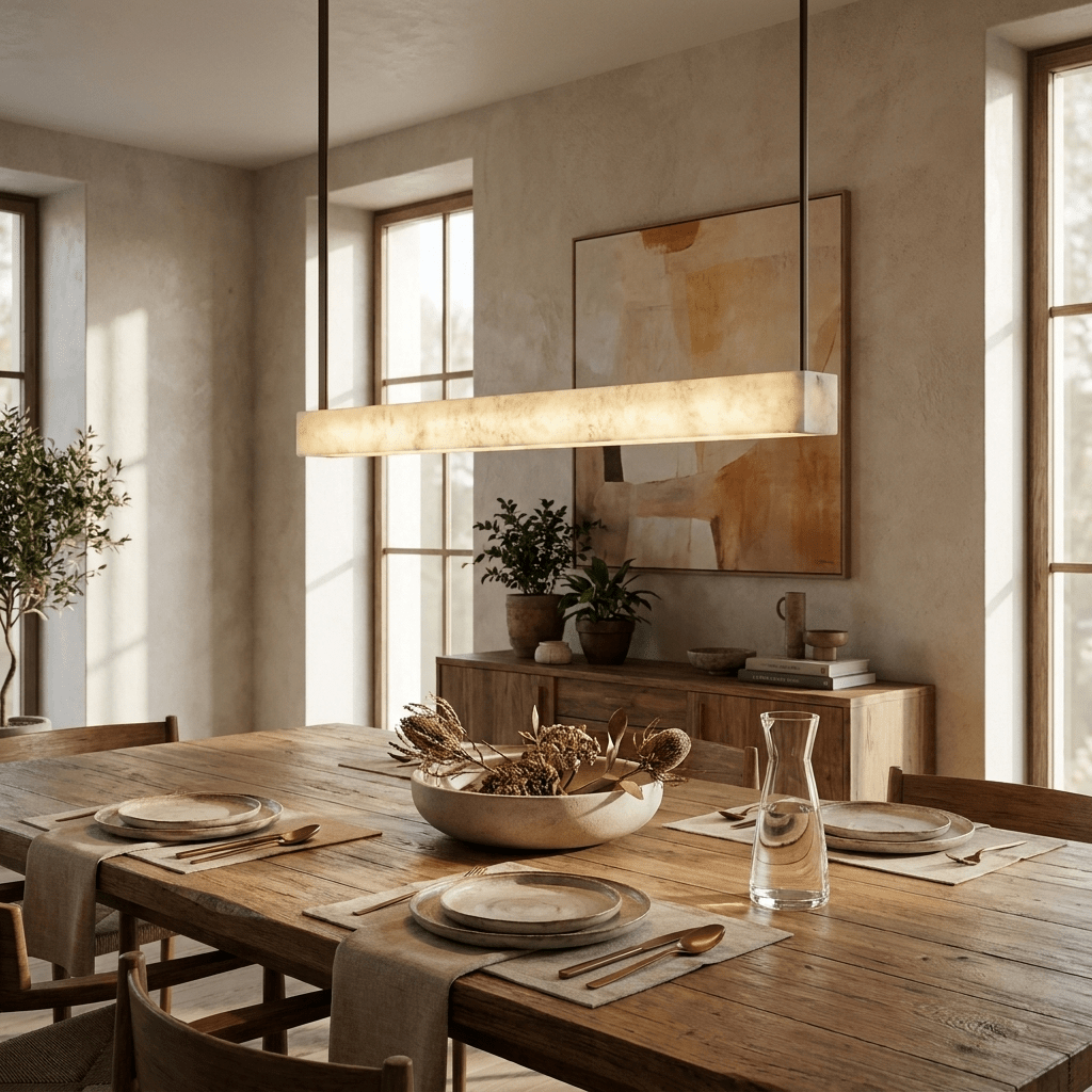 Halia Alabaster Linear Pendant Lamp