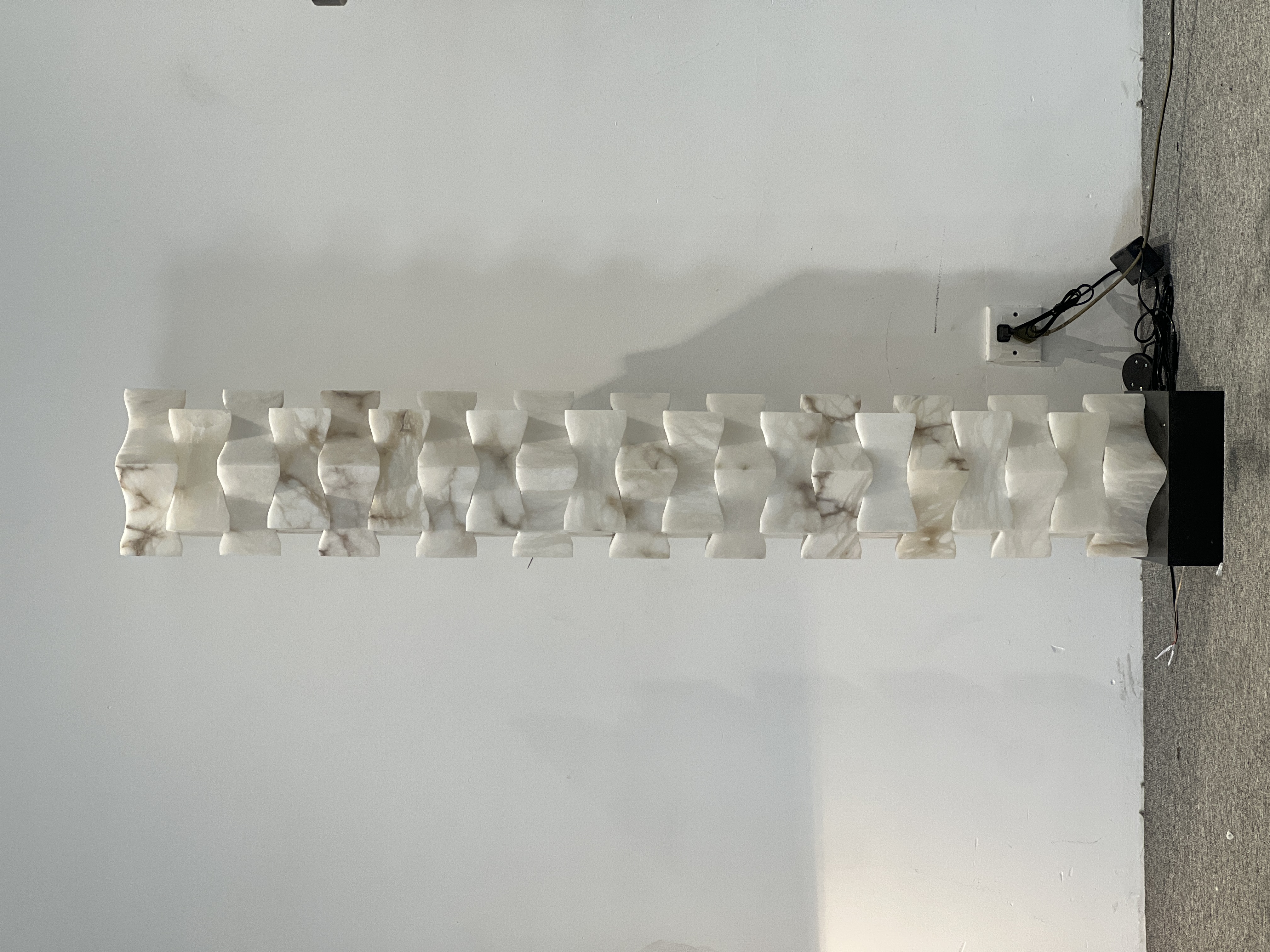 CASA Lighting Handcrafted Layered Alabaster Floor Lamp