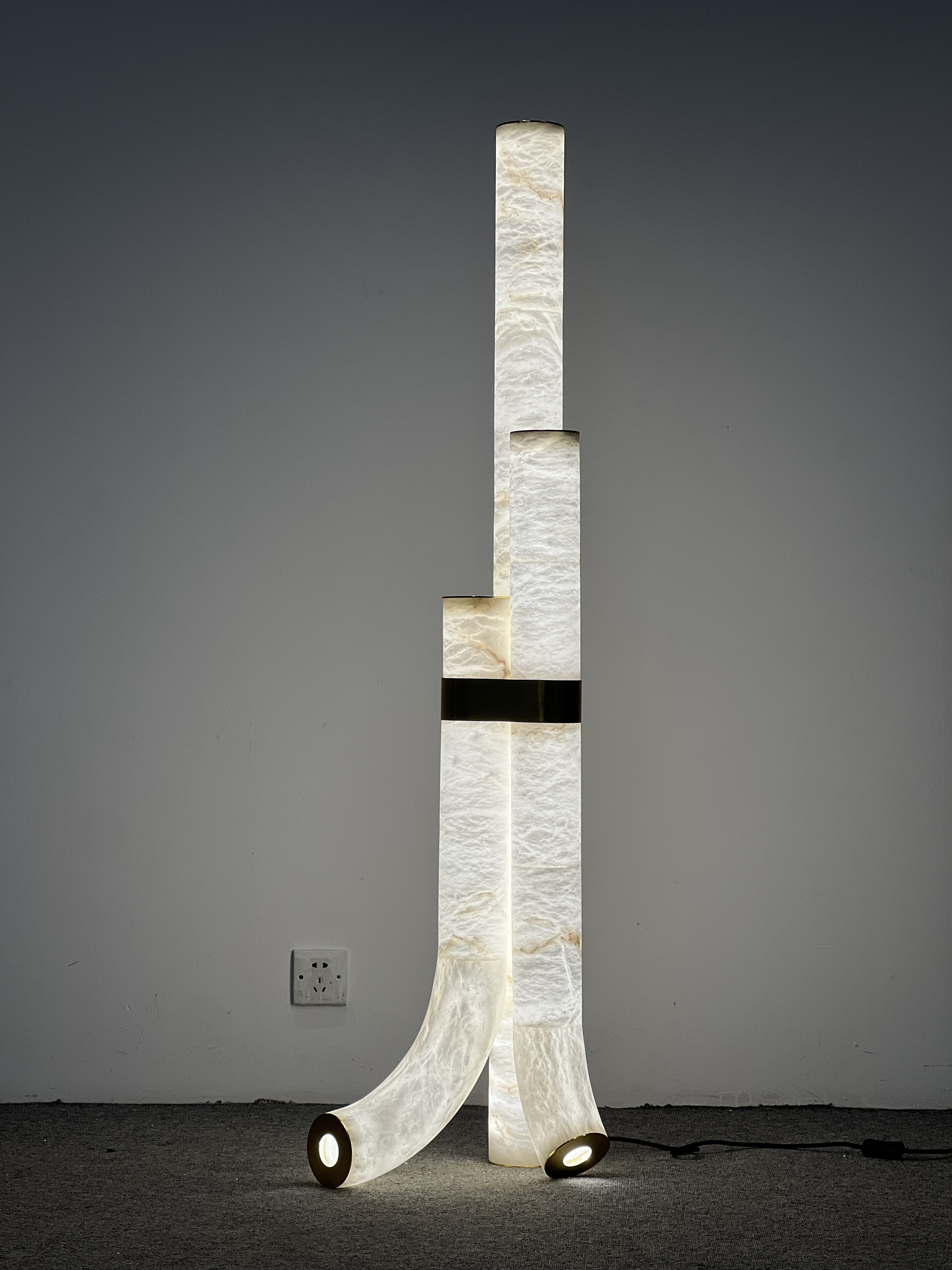 CASA Lighting Framed Alabaster Floor Lamp