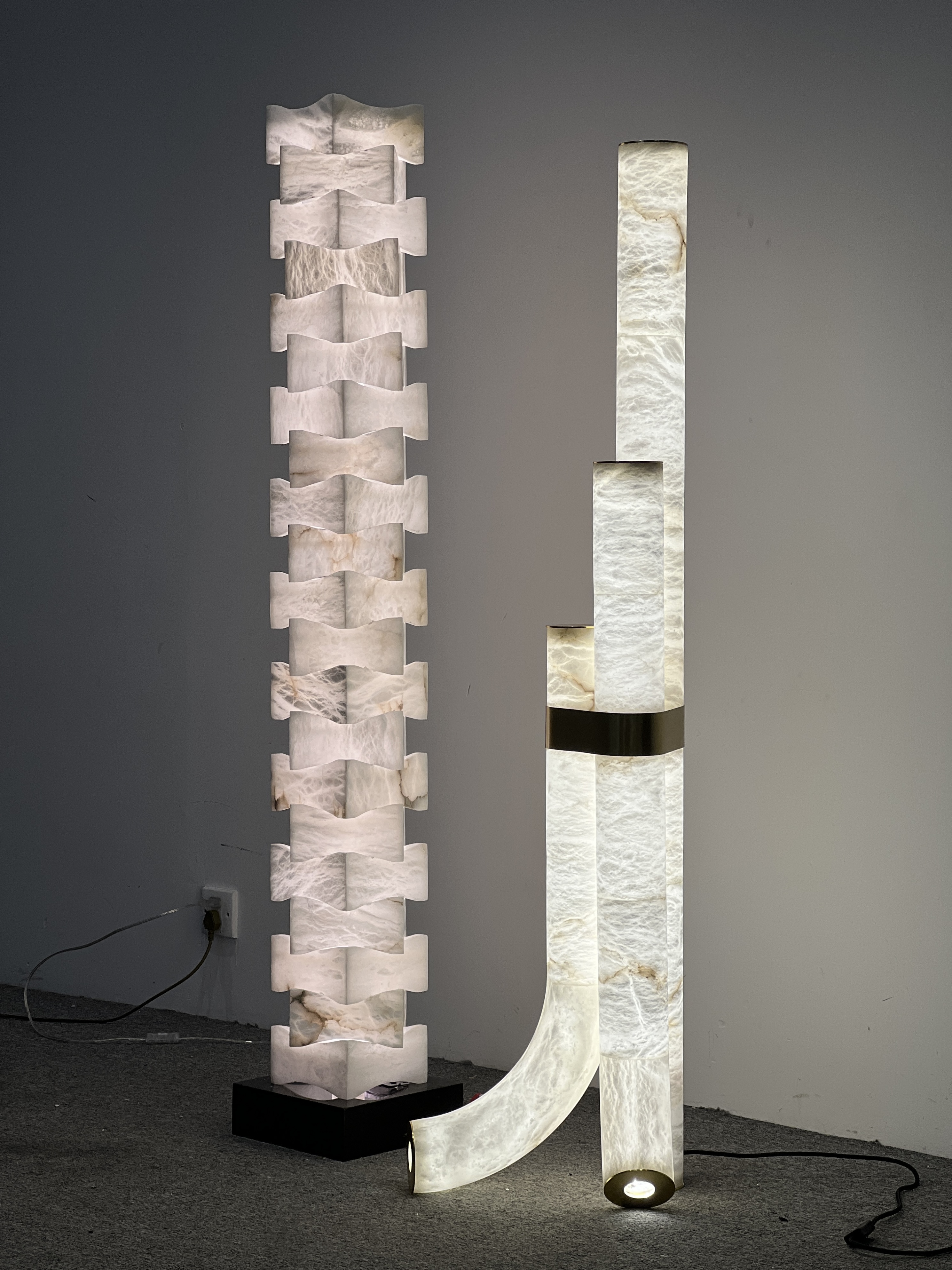 CASA Lighting Framed Alabaster Floor Lamp