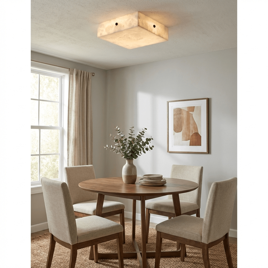 Luma Alabaster Square Ceiling Lamp