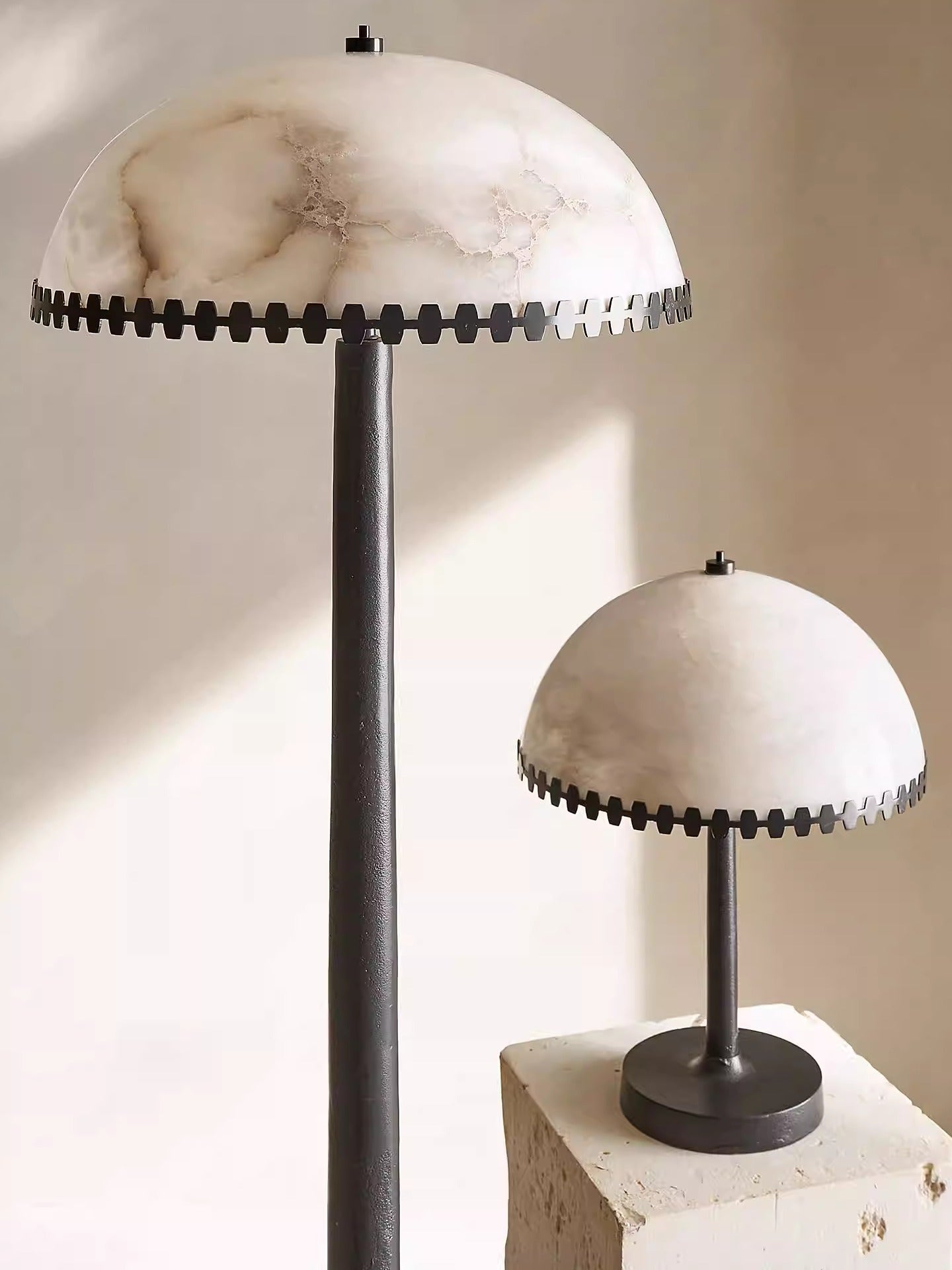 Lunarra Dome Alabaster Table Lamp