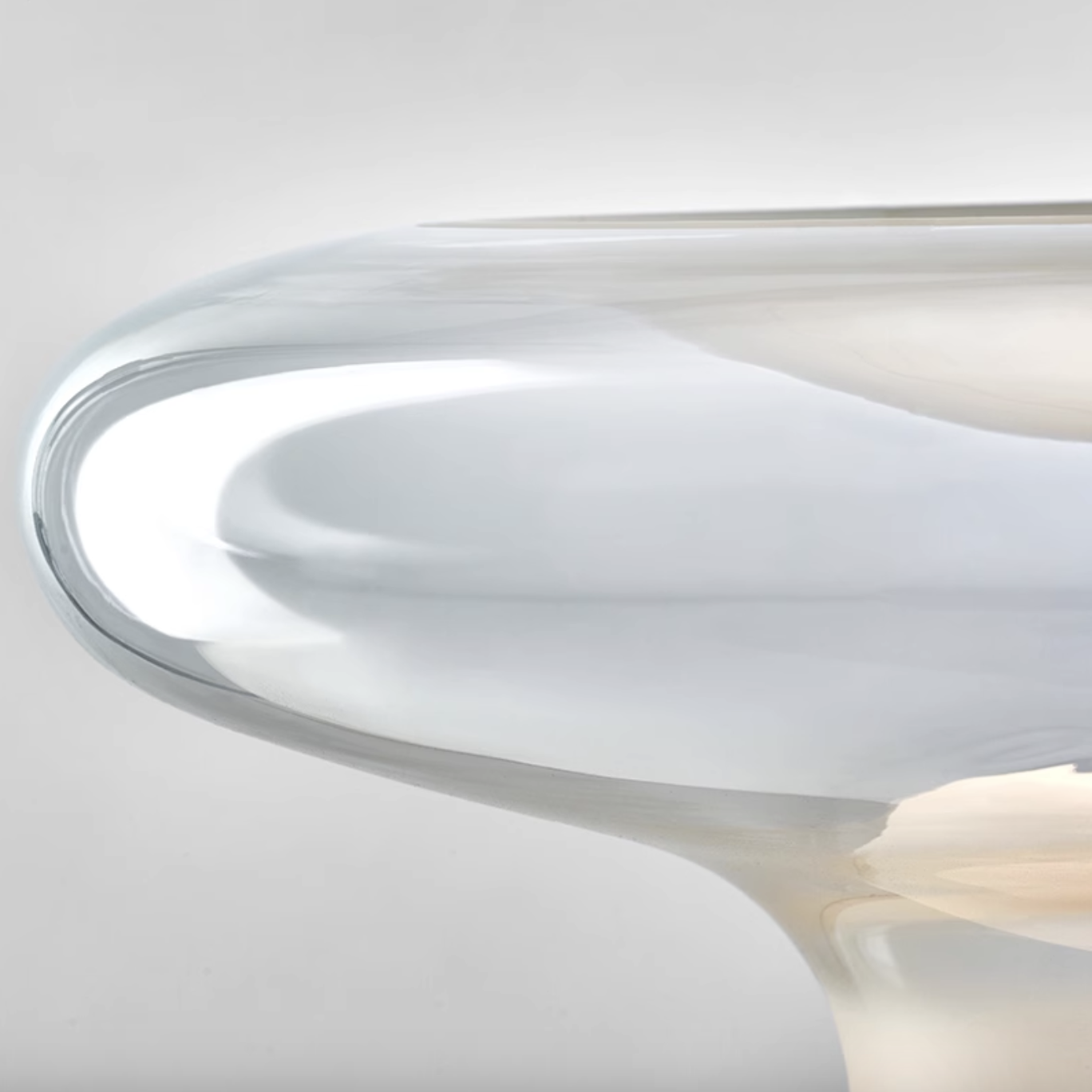 Casailighting “Mushroom Bloom” Brass & Glass Table Lamp