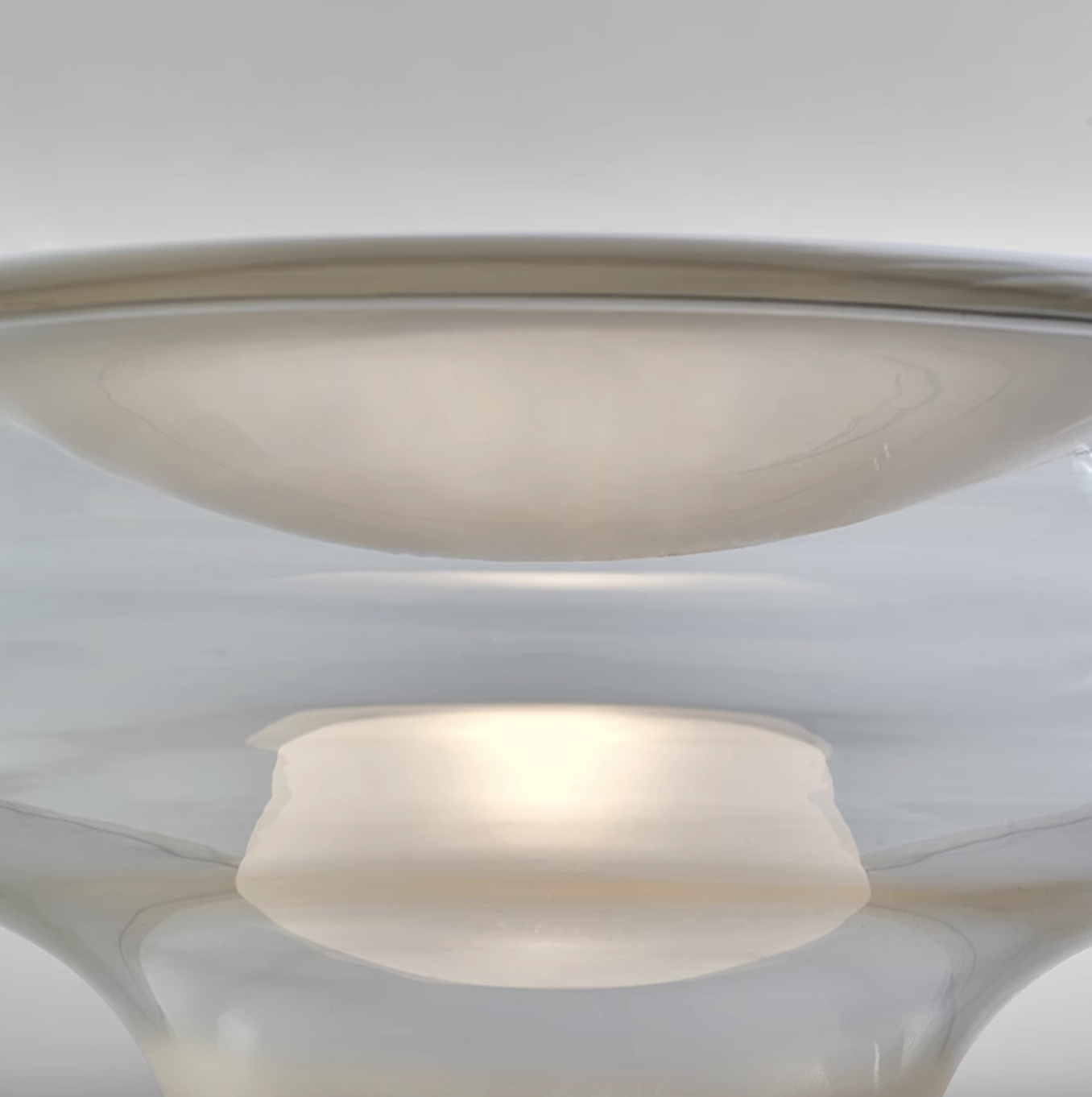 Casailighting “Mushroom Bloom” Brass & Glass Table Lamp