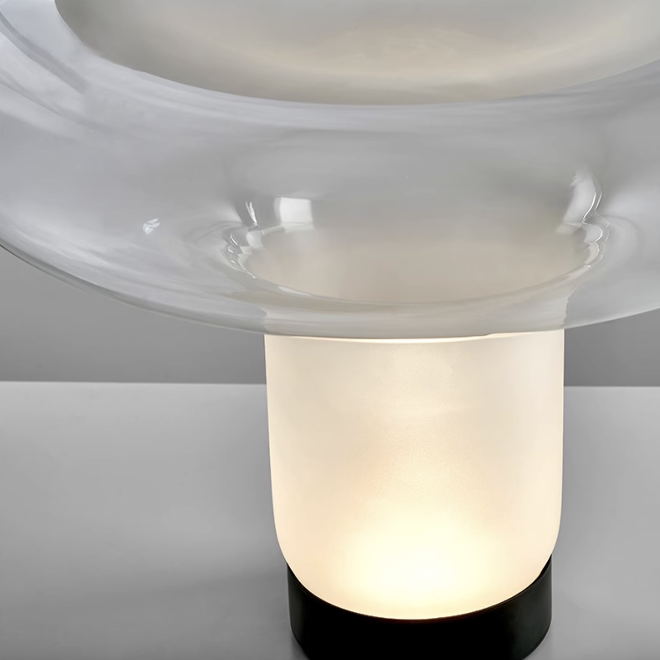 Casailighting “Mushroom Bloom” Brass & Glass Table Lamp