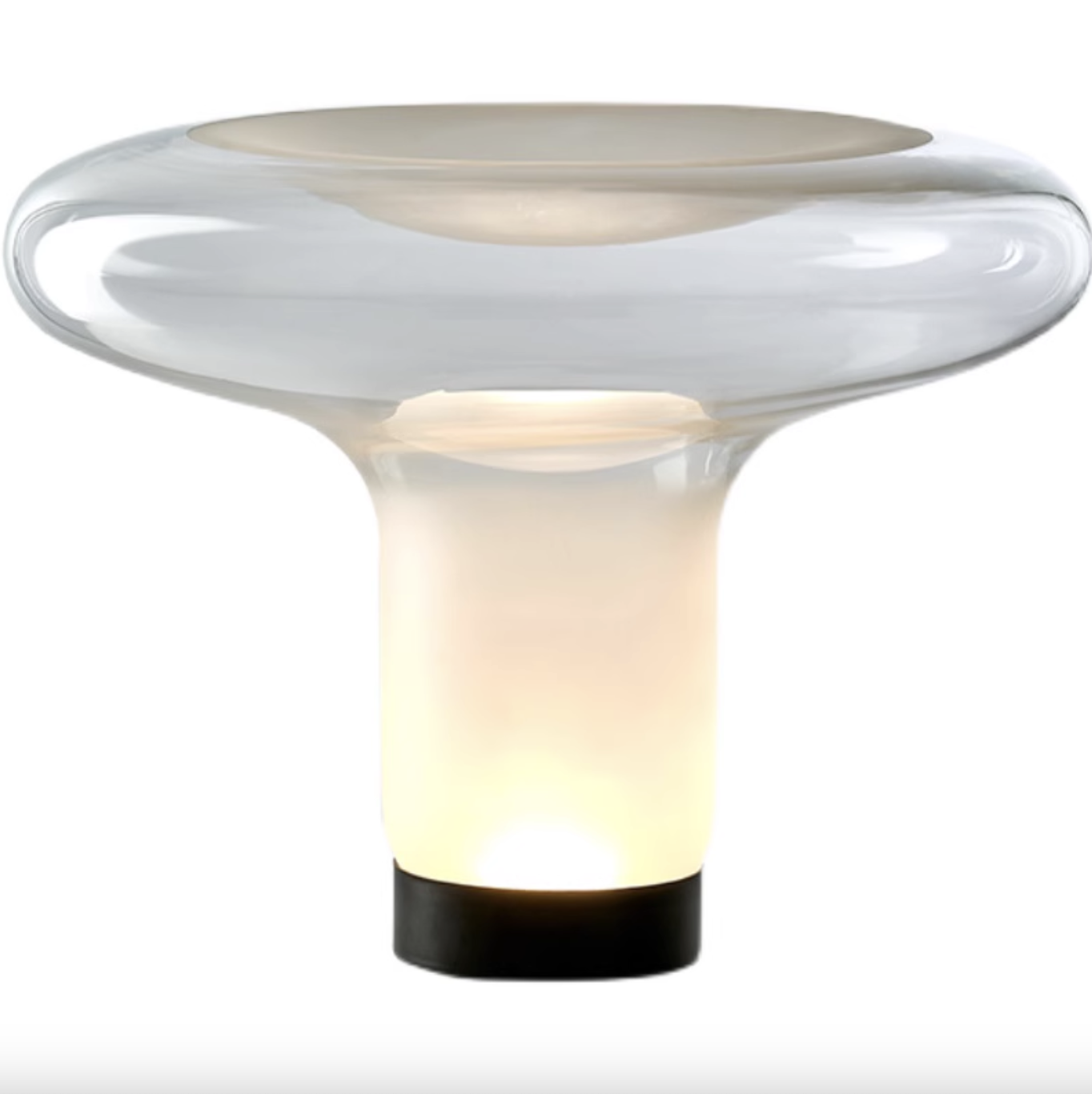 Casailighting “Mushroom Bloom” Brass & Glass Table Lamp