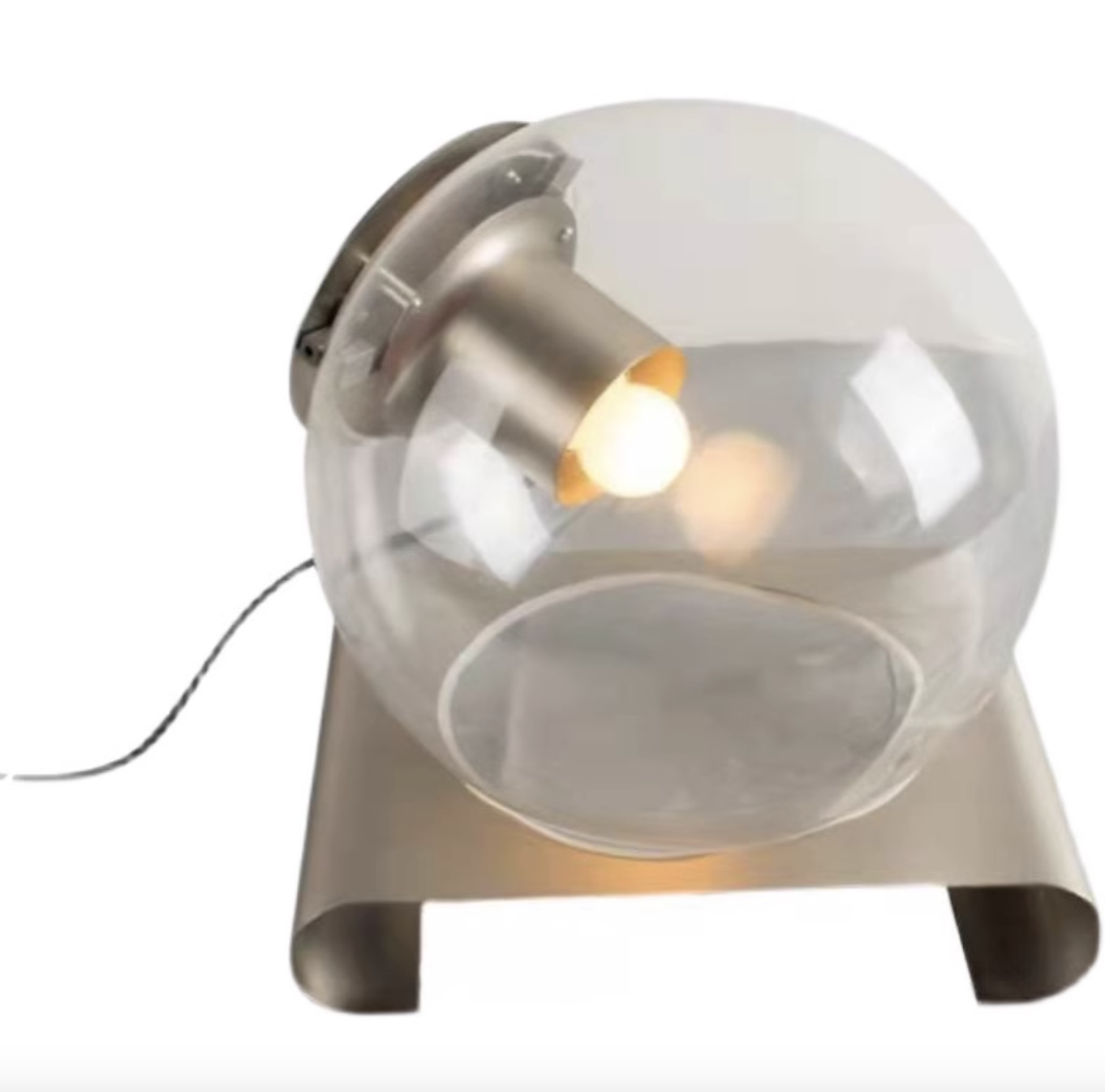 Casailighting “Orbit Sphere” Brass & Glass Table Lamp