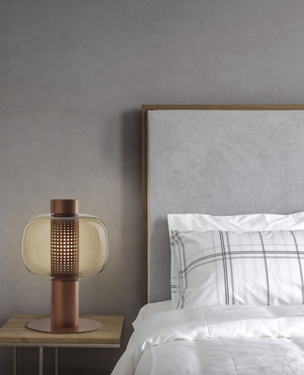 Casailighting “Retro Lantern” Copper & Glass Table Lamp