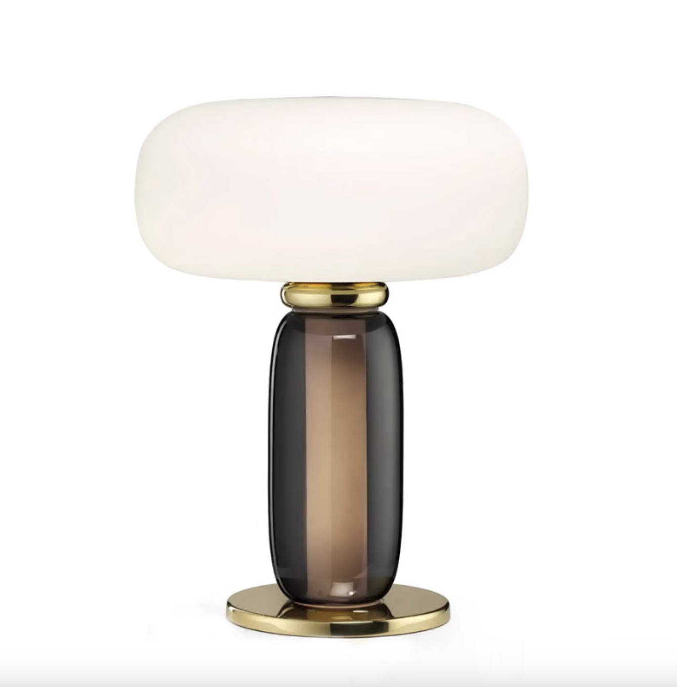 Casailighting “Cloud Pillar” Brass & Glass Table Lamp