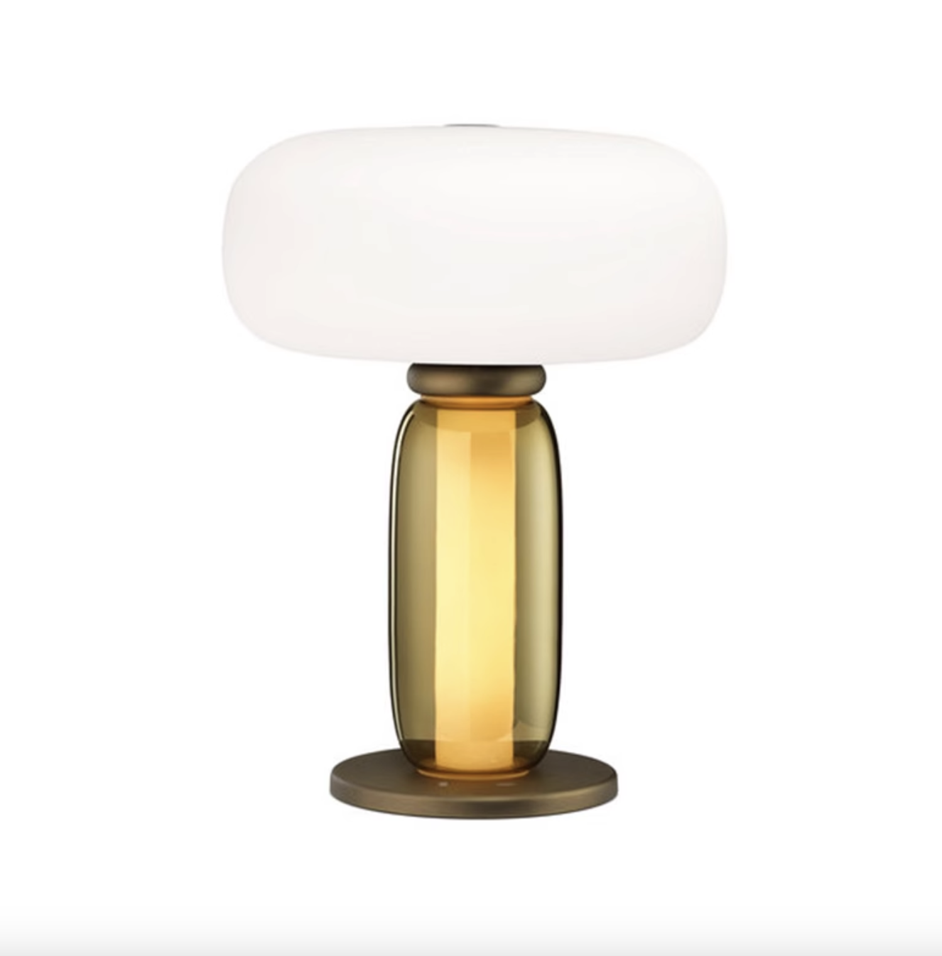 Casailighting “Cloud Pillar” Brass & Glass Table Lamp