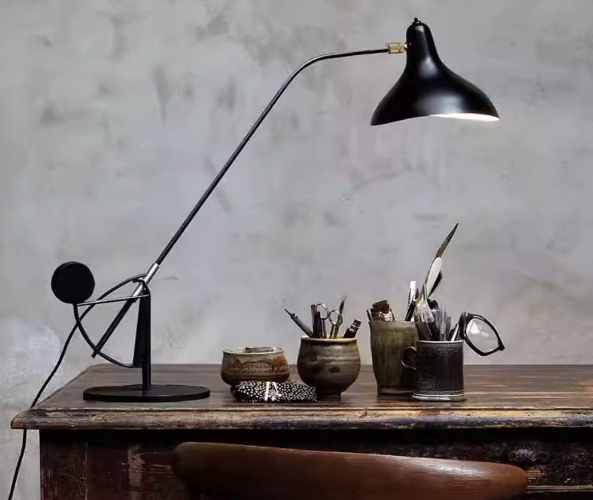 Casailighting “Counterpoise Arm” Black Brass Task Lamp