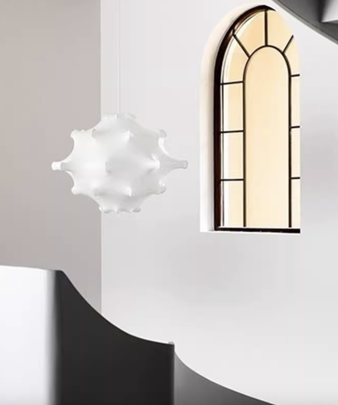 Casailighting “Starburst Bloom” Fabric & Iron Pendant Light