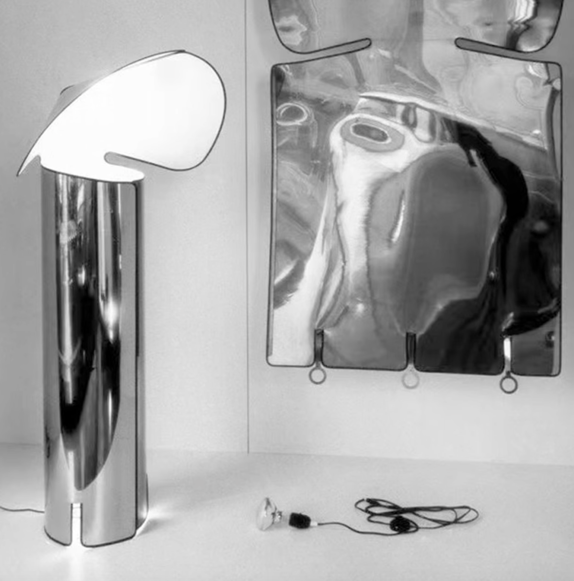 Casailighting “Canopy Shade” Stainless Steel Floor / Table Lamp