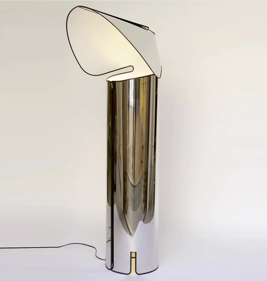 Casailighting “Canopy Shade” Stainless Steel Floor / Table Lamp