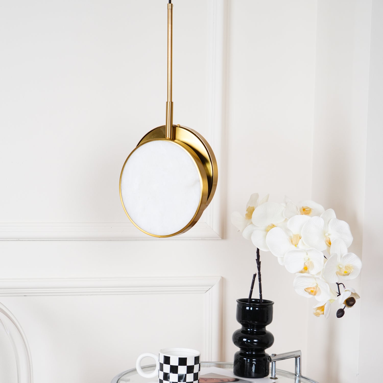Moonshade Alabaster Pendant Light