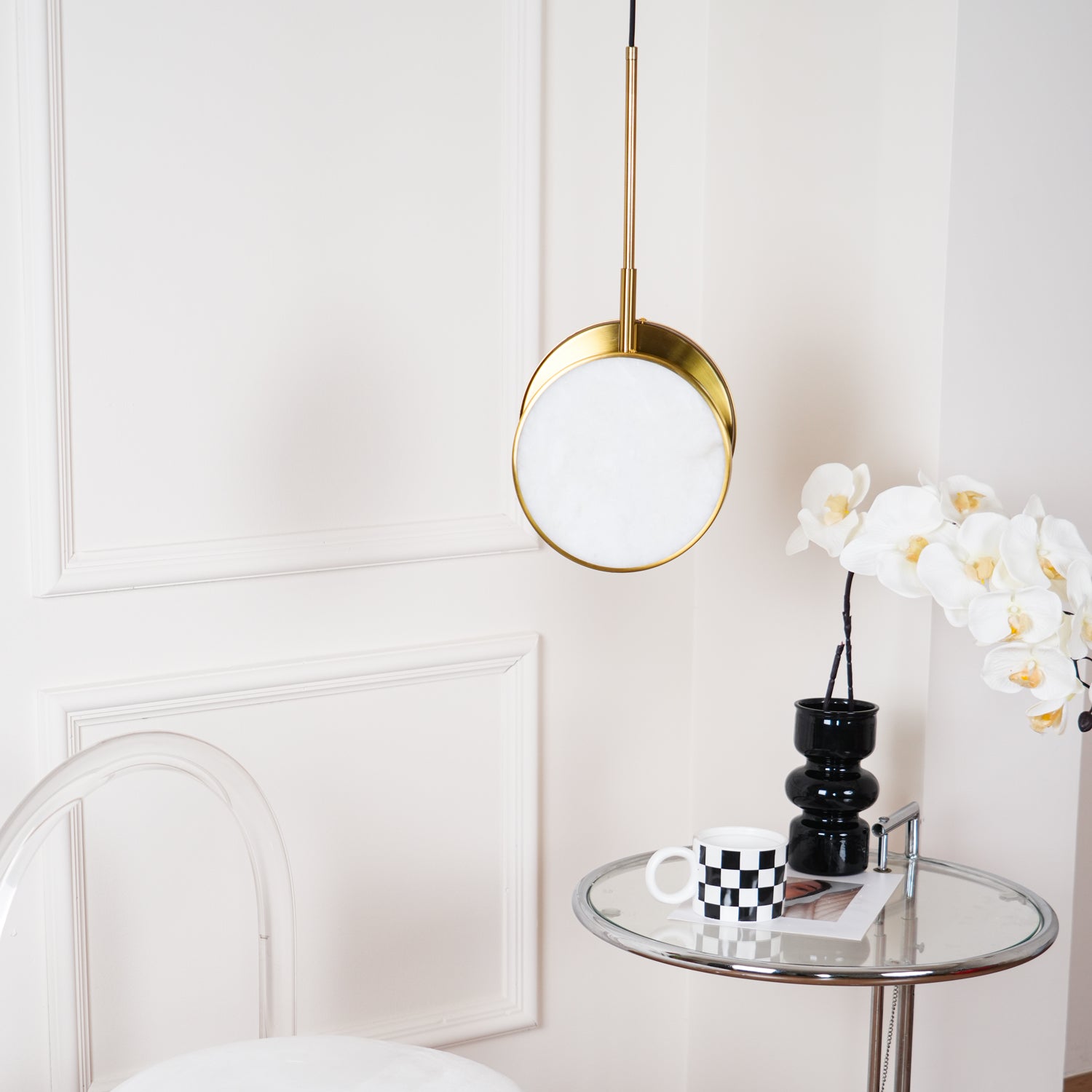 Moonshade Alabaster Pendant Light