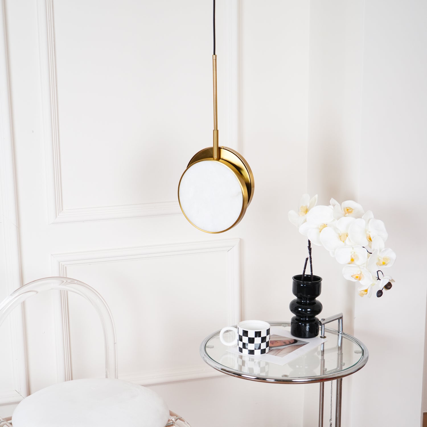 Moonshade Alabaster Pendant Light