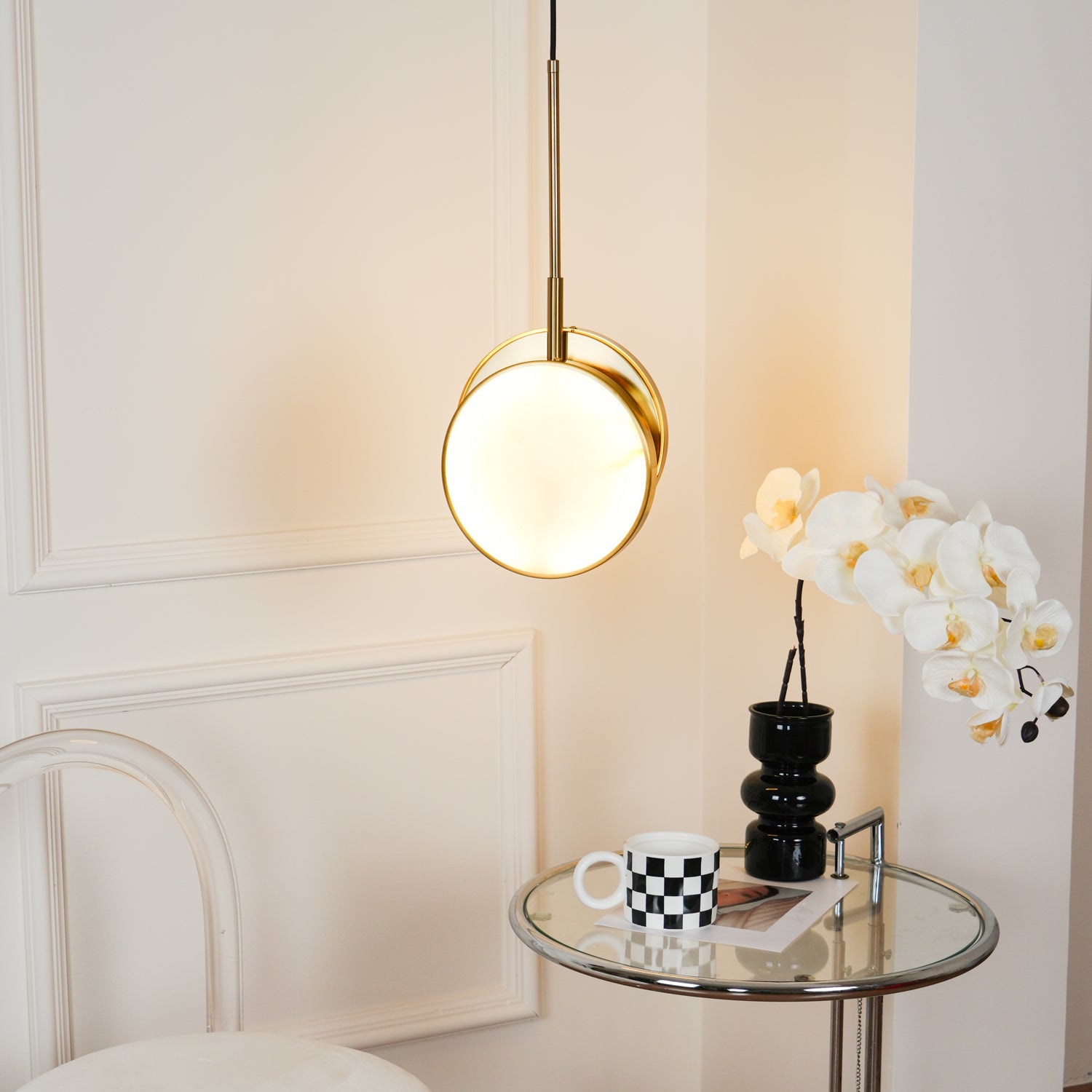 Moonshade Alabaster Pendant Light