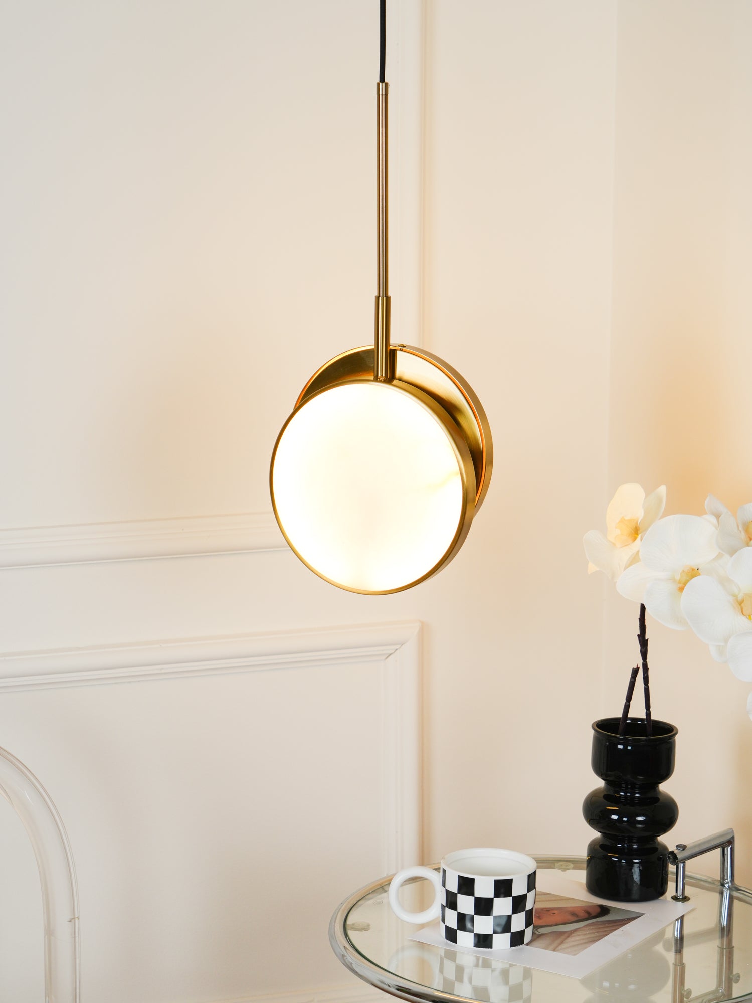 Moonshade Alabaster Pendant Light