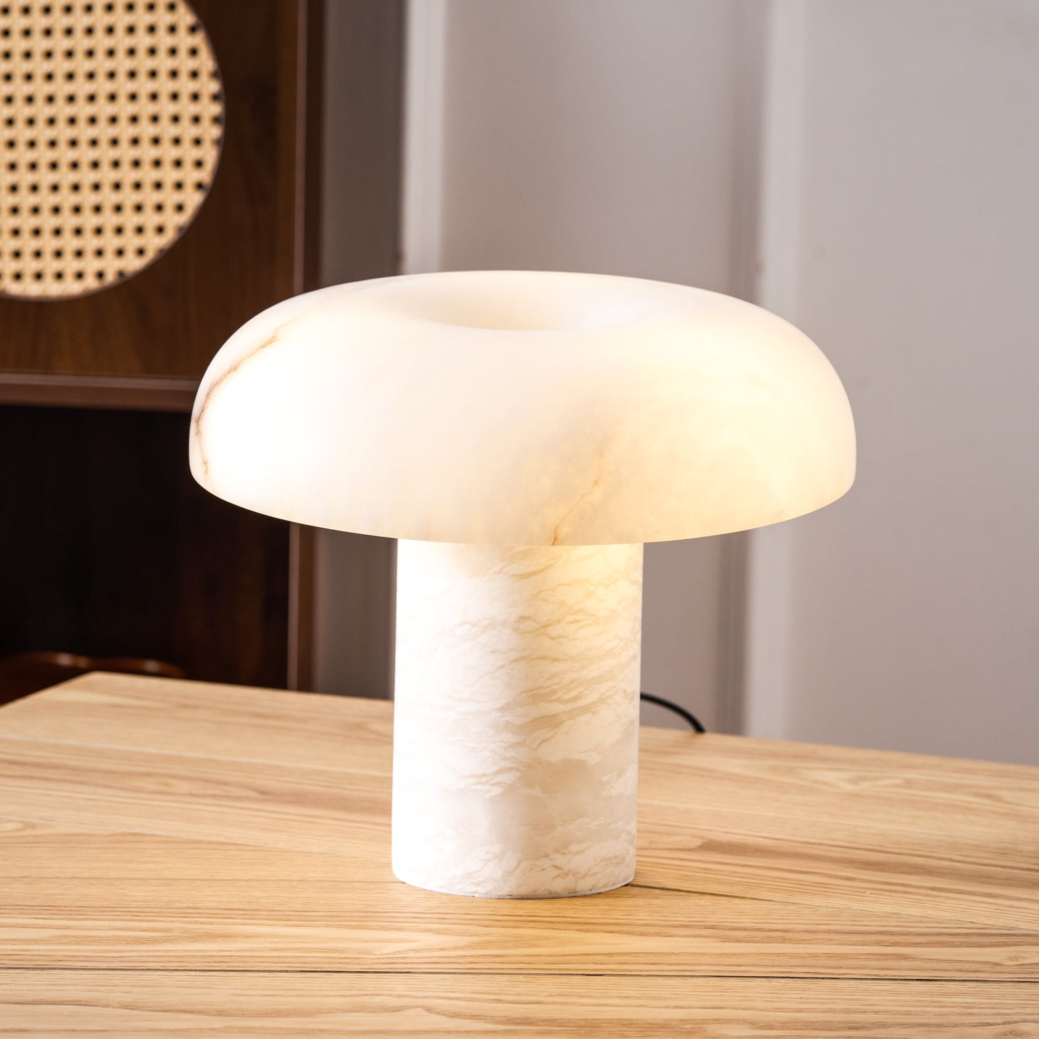 Mushroom Type Alabaster Table Lamp