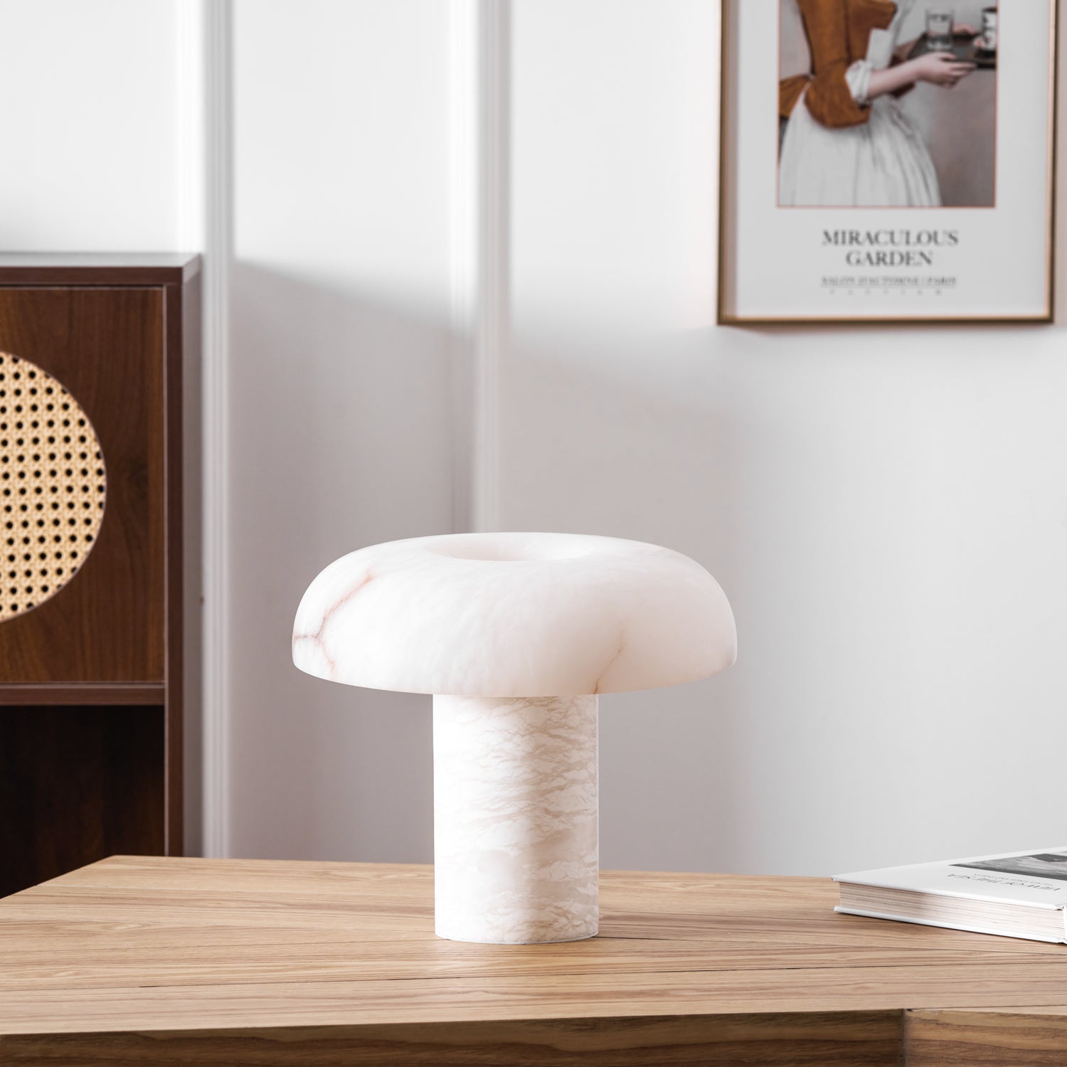 Mushroom Type Alabaster Table Lamp