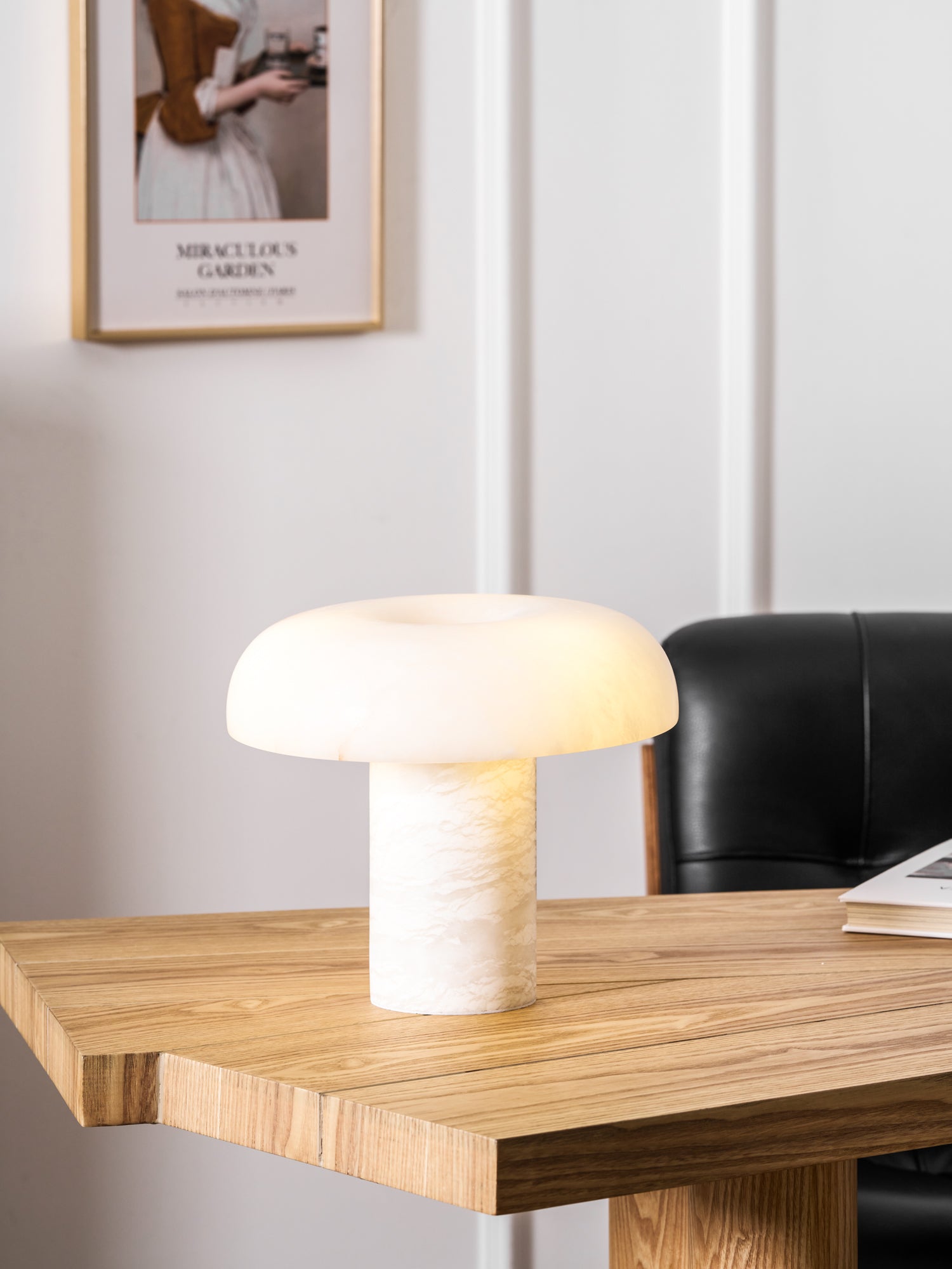 Mushroom Type Alabaster Table Lamp
