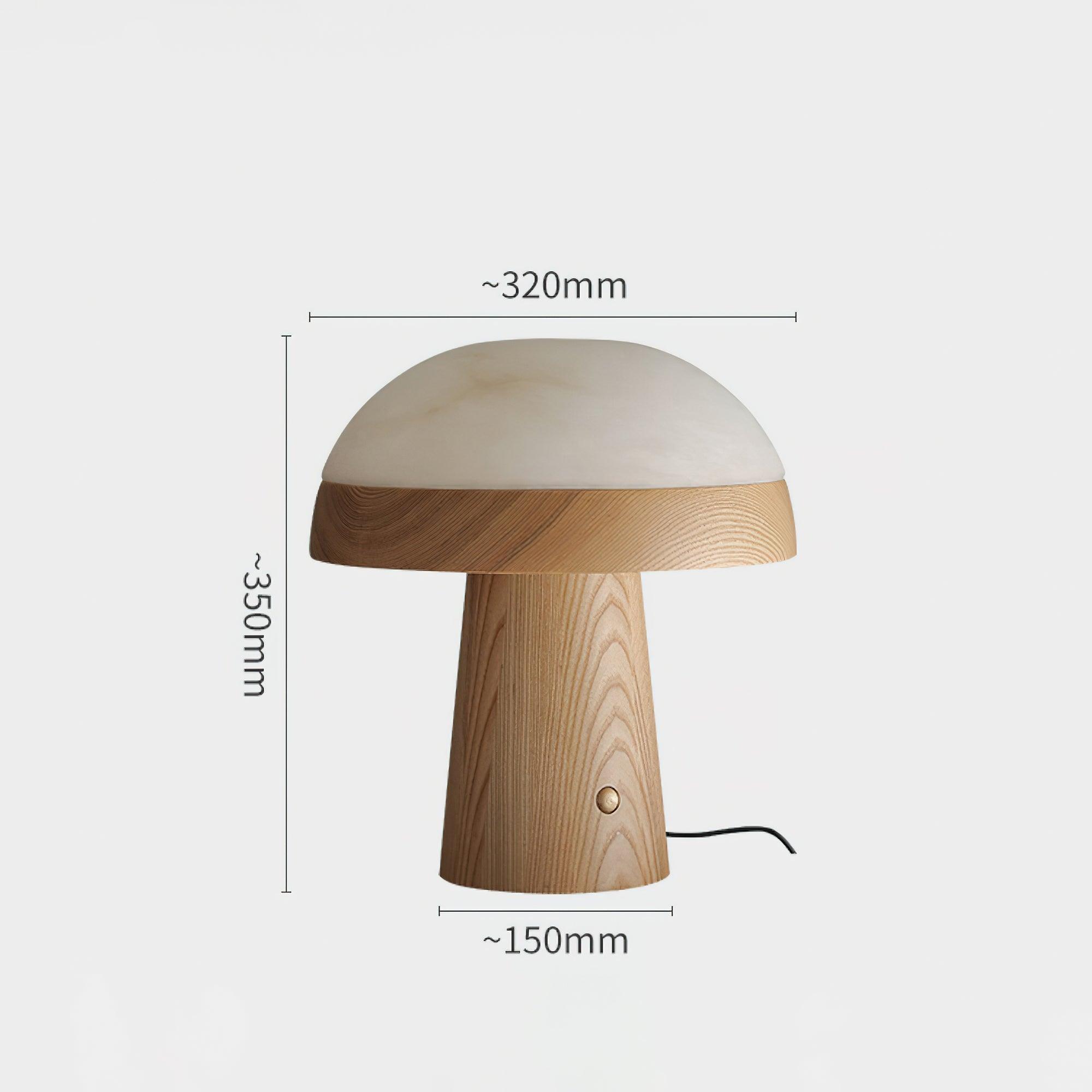 Mushroom Cloud Alabaster Table Lamp
