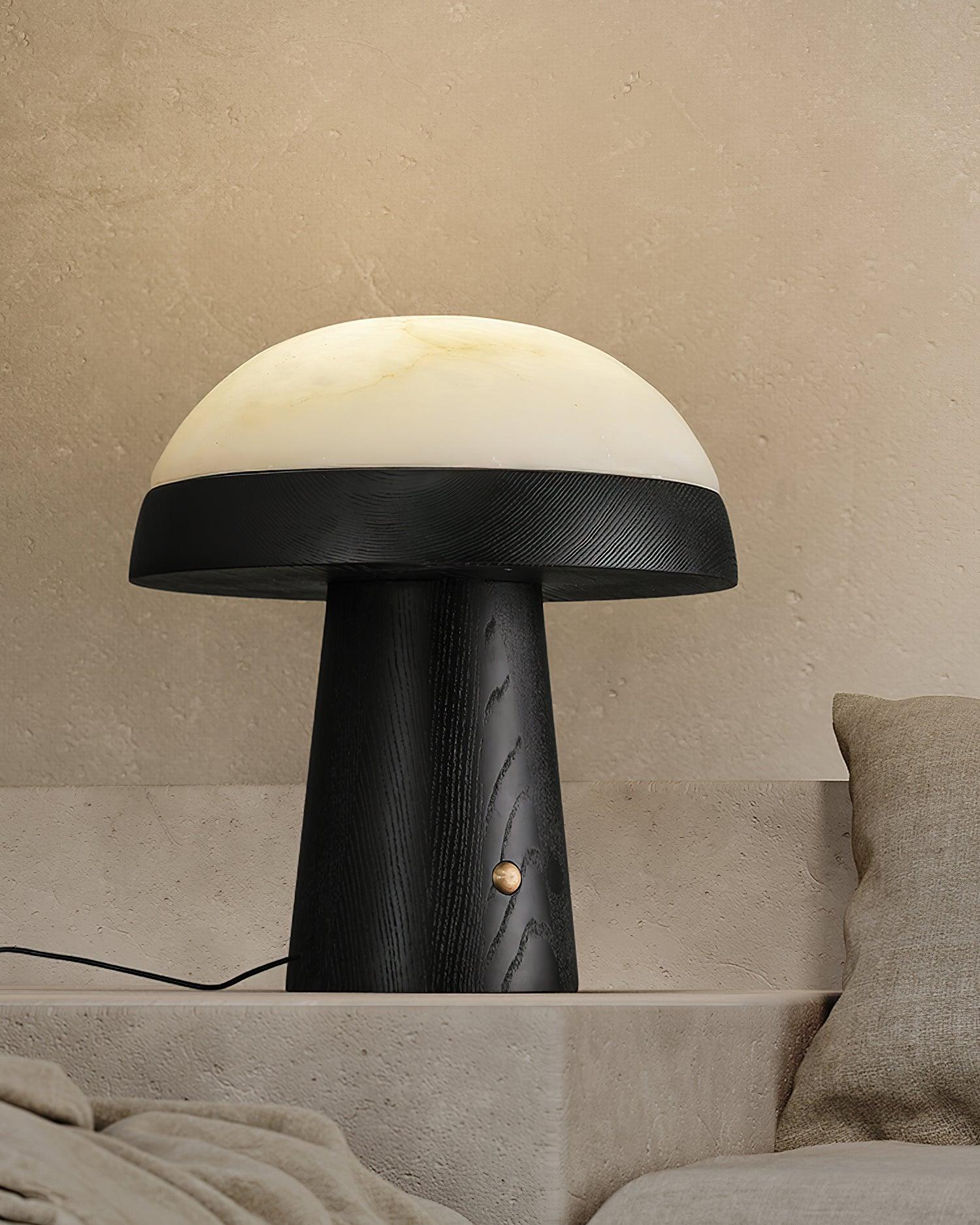 Mushroom Cloud Alabaster Table Lamp