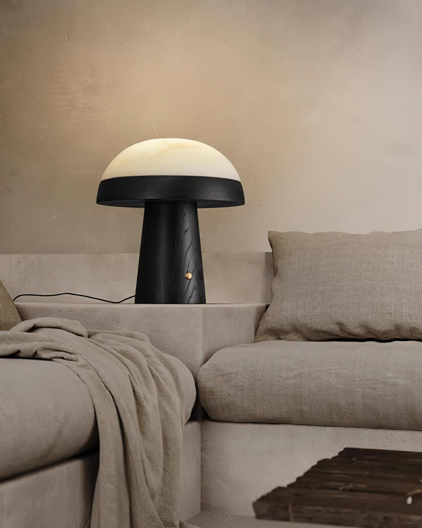 Mushroom Cloud Alabaster Table Lamp