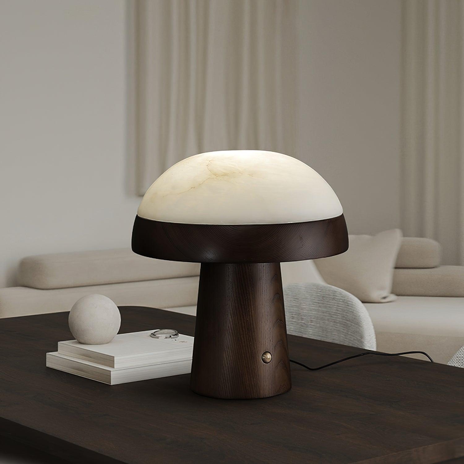 Mushroom Cloud Alabaster Table Lamp