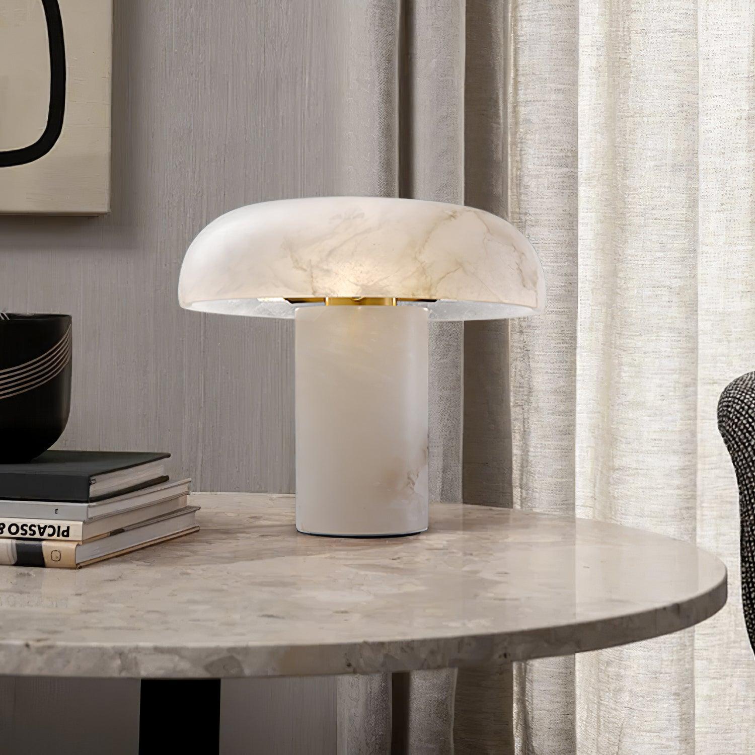 Mushroom Type Alabaster Table Lamp