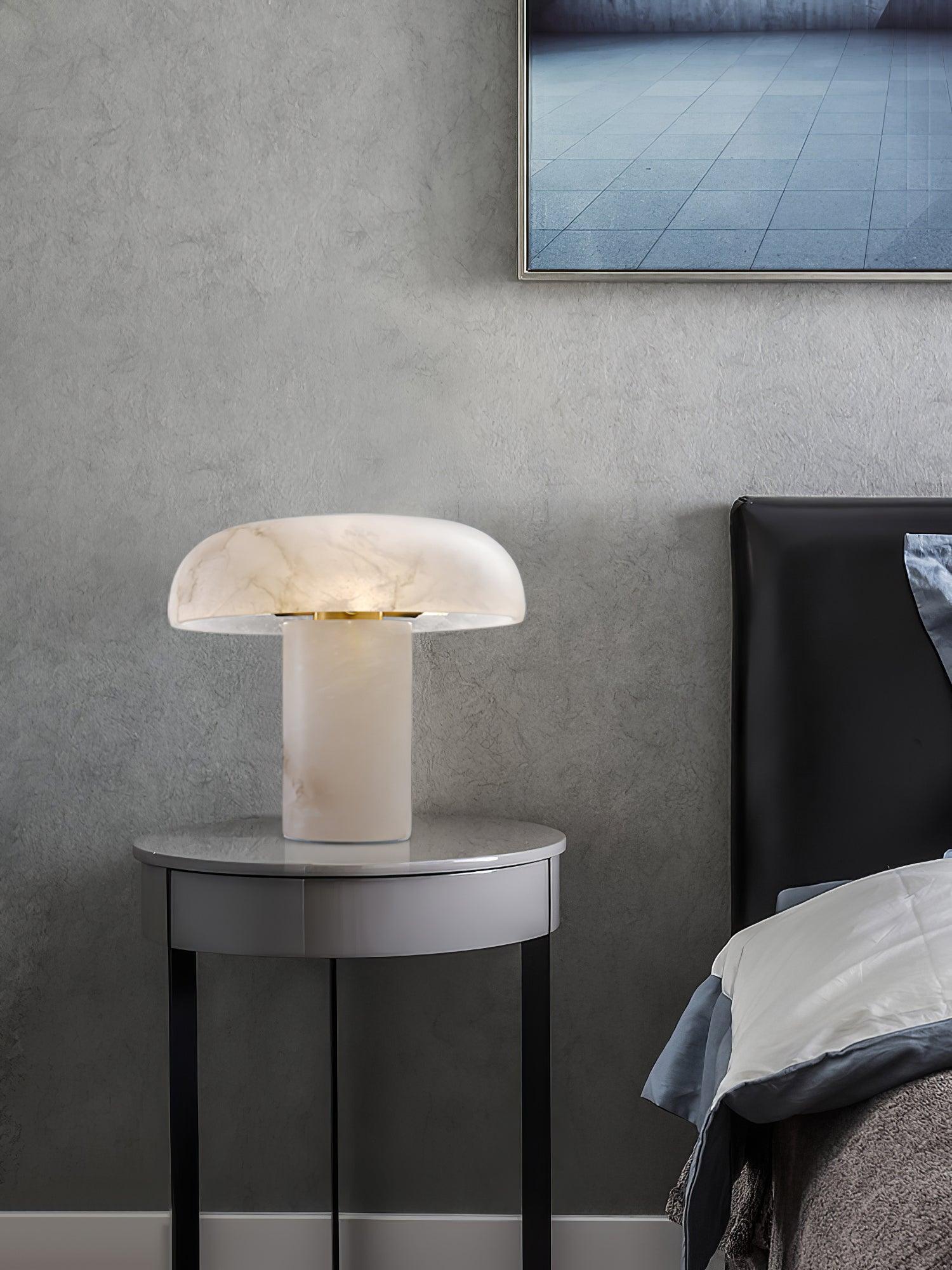 Mushroom Type Alabaster Table Lamp