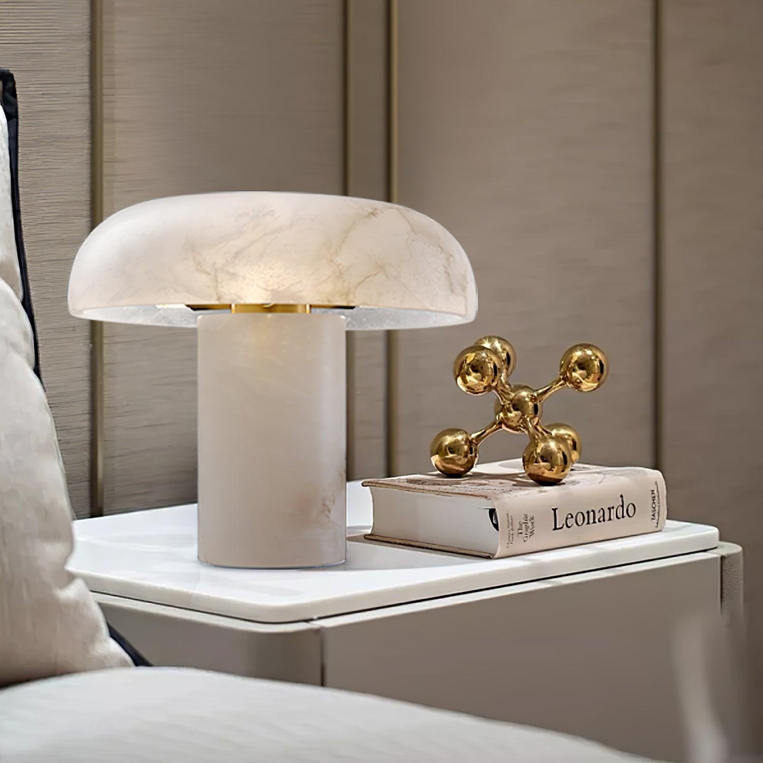 Mushroom Type Alabaster Table Lamp