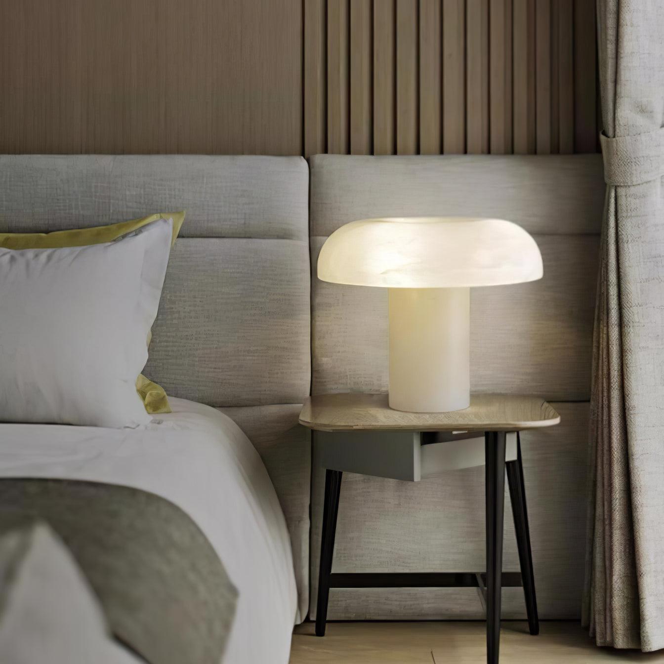 Mushroom Type Alabaster Table Lamp