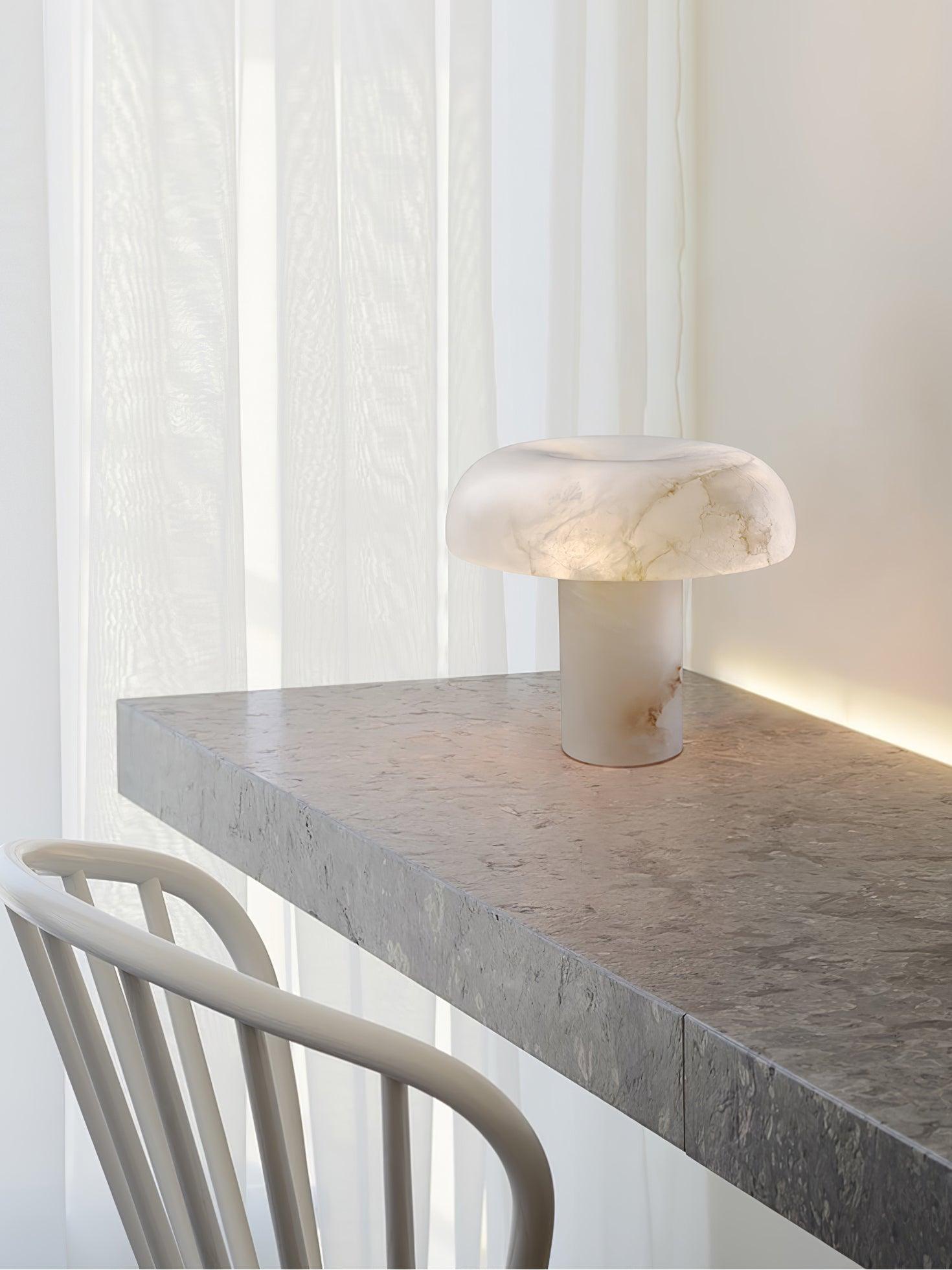 Mushroom Type Alabaster Table Lamp