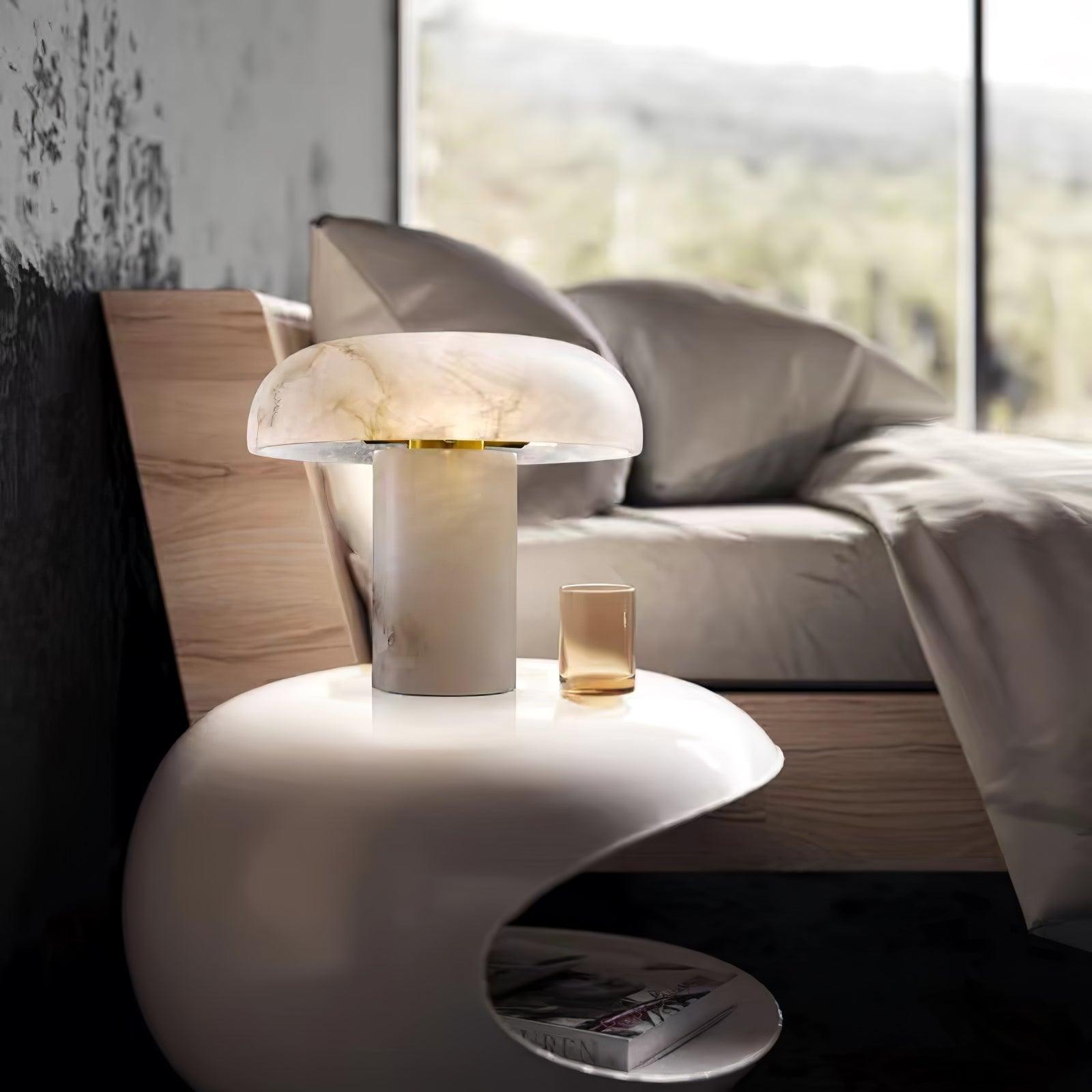 Mushroom Type Alabaster Table Lamp