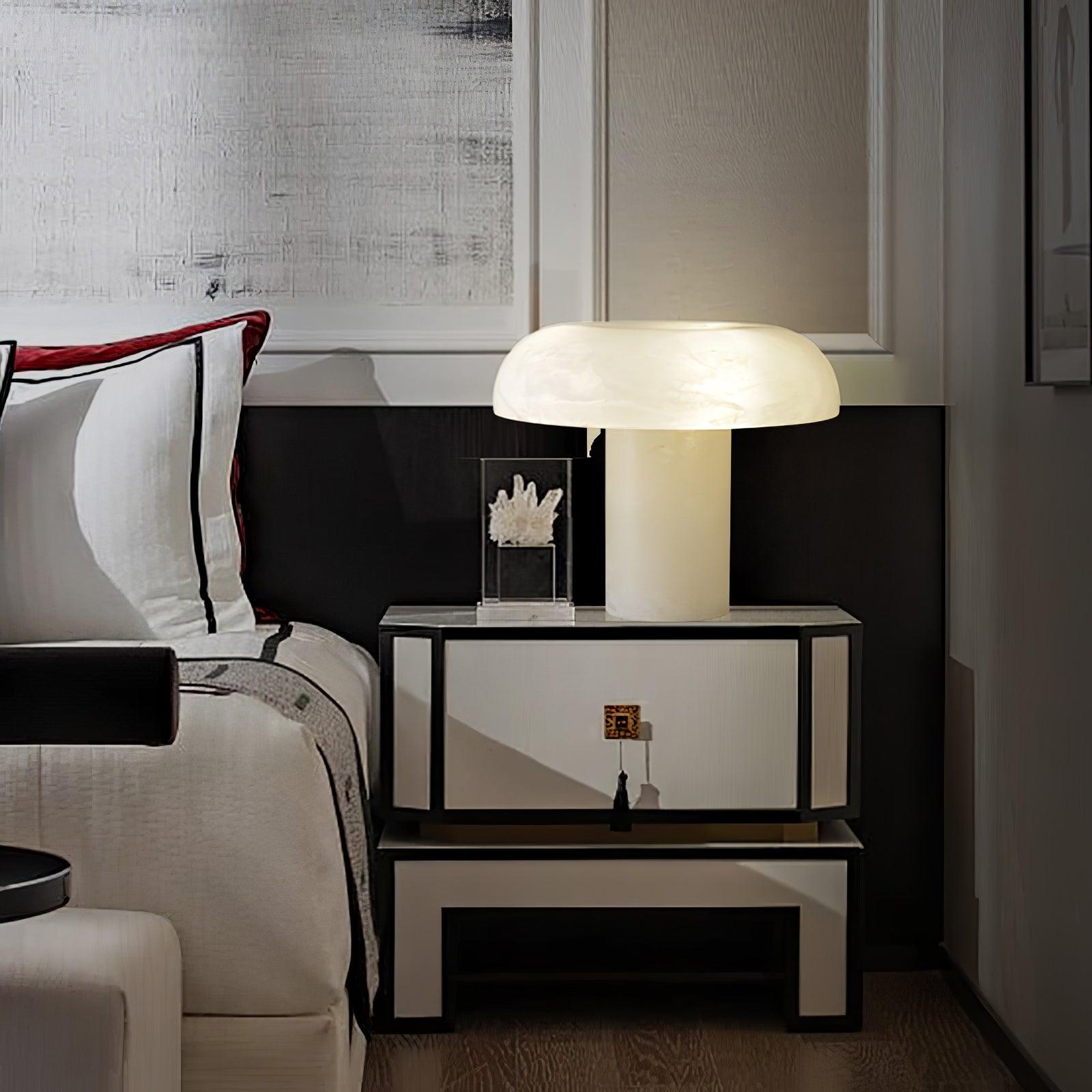 Mushroom Type Alabaster Table Lamp