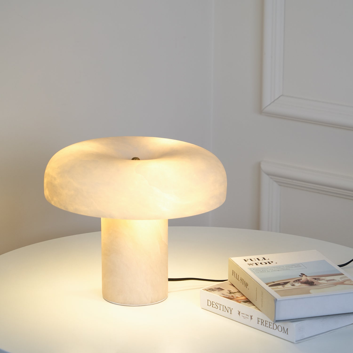 Mushroom Type Alabaster Table Lamp
