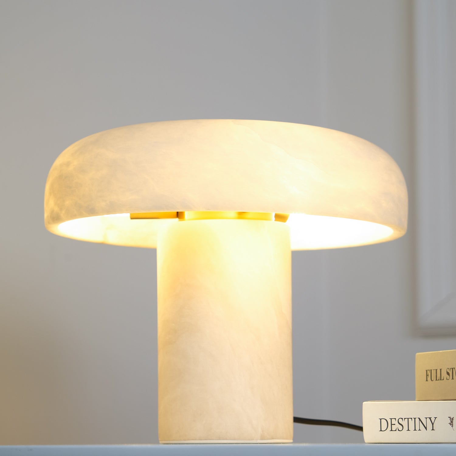 Mushroom Type Alabaster Table Lamp