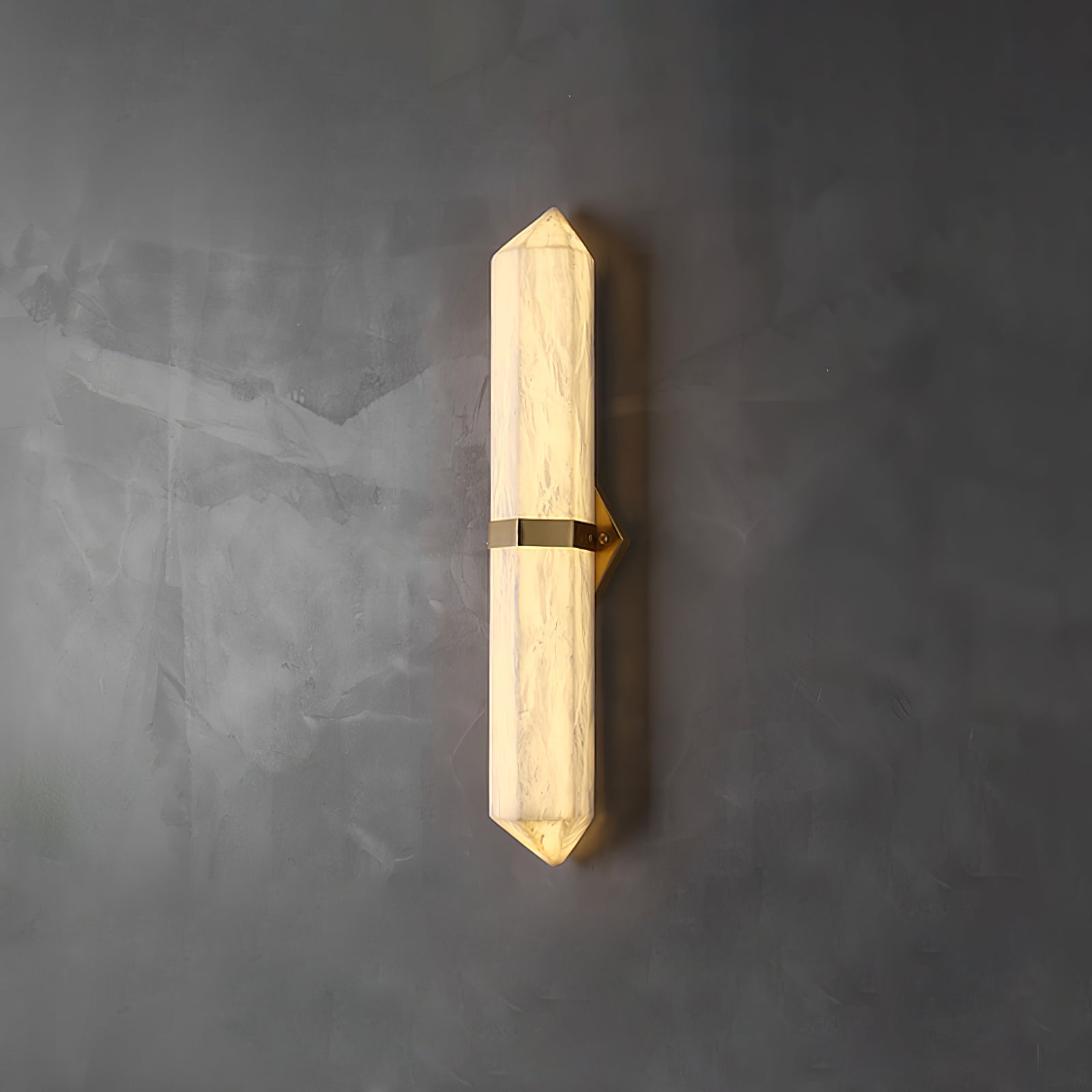 Alabaster Obelisk Wall Sconce