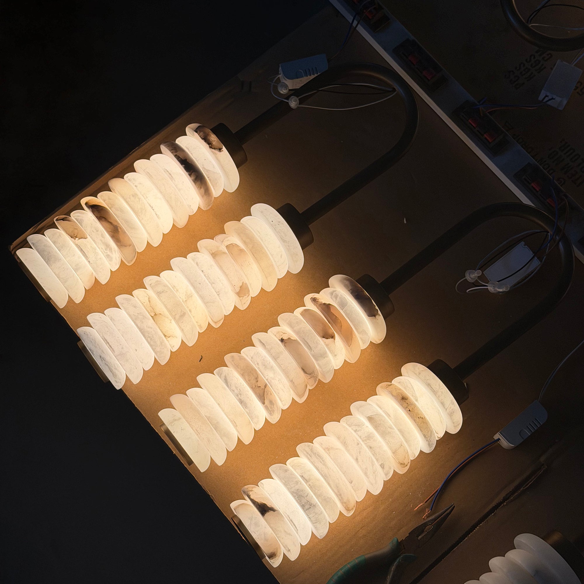 Calla Ribbed Alabaster Sconce