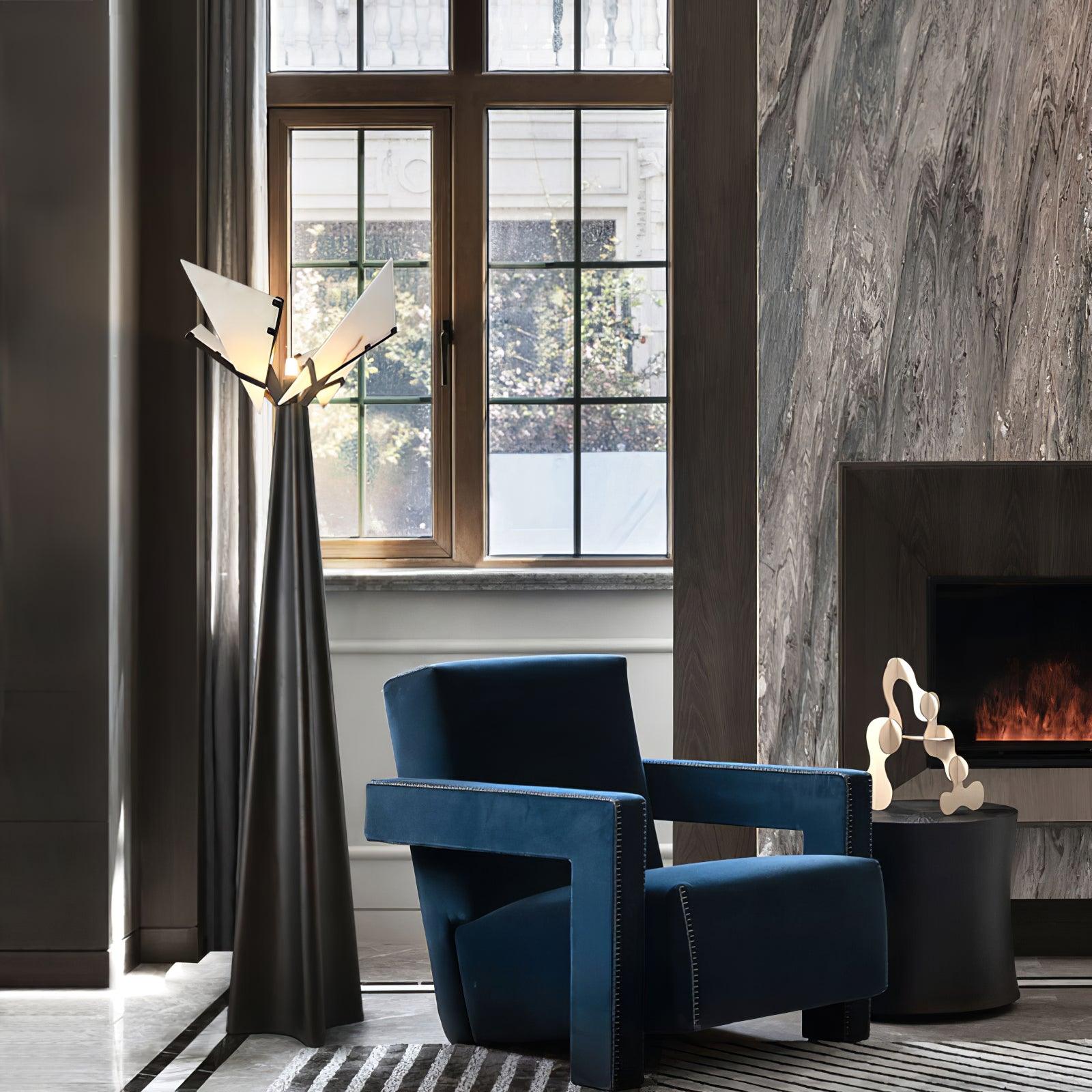 Religieuse Alabaster Floor Lamp