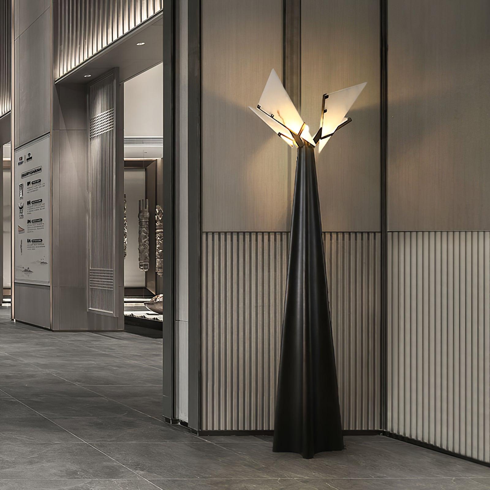 Religieuse Alabaster Floor Lamp